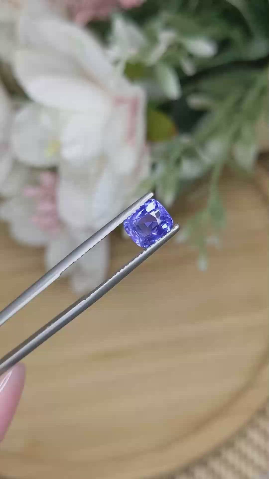 2.13 Ct. Color Change Sapphire from Ceylon (Sri Lanka) Size Video