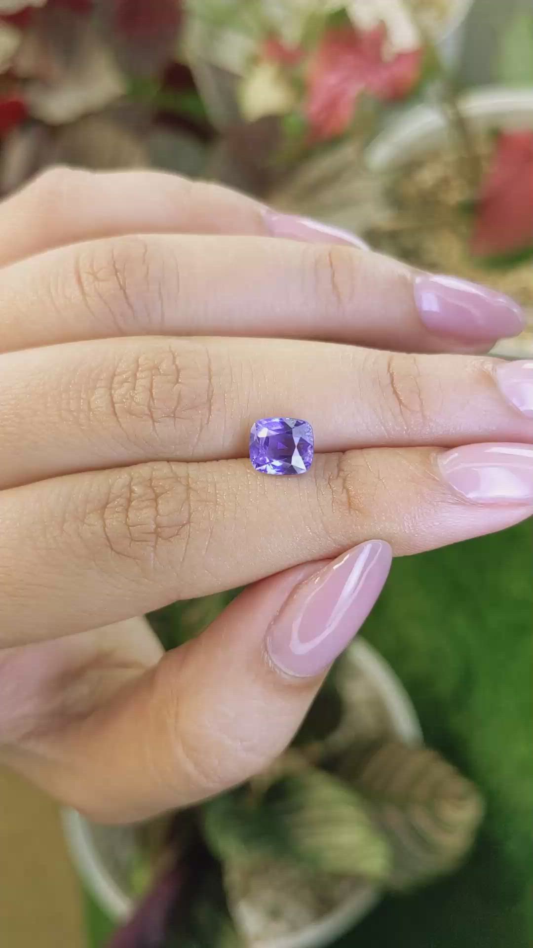 2.13 Ct. Color Change Sapphire from Ceylon (Sri Lanka) Size Video