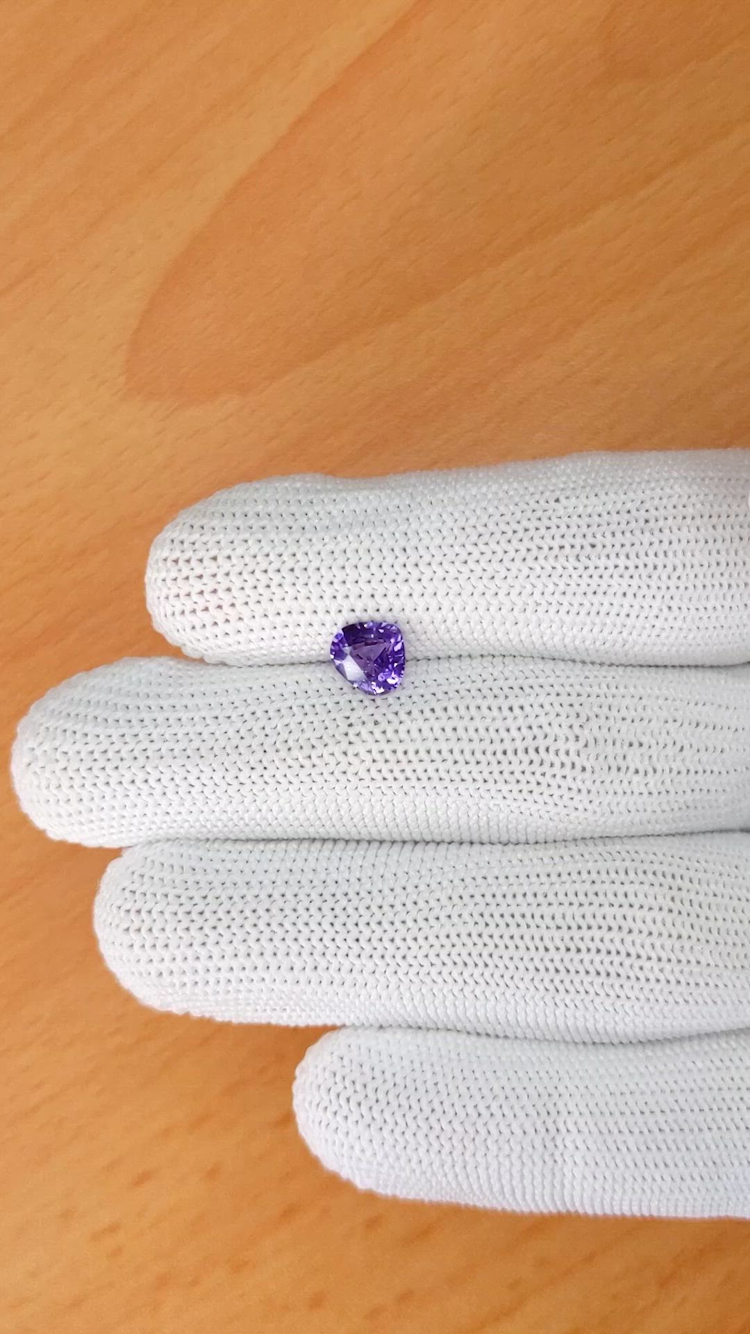 1.34 Ct. Color Change Sapphire from Ceylon (Sri Lanka) Size Video