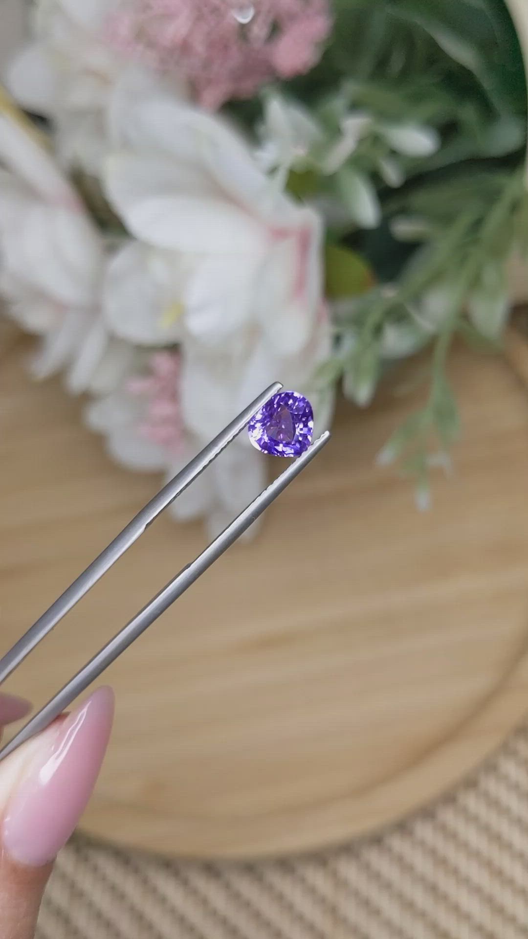 1.34 Ct. Color Change Sapphire from Ceylon (Sri Lanka) Size Video