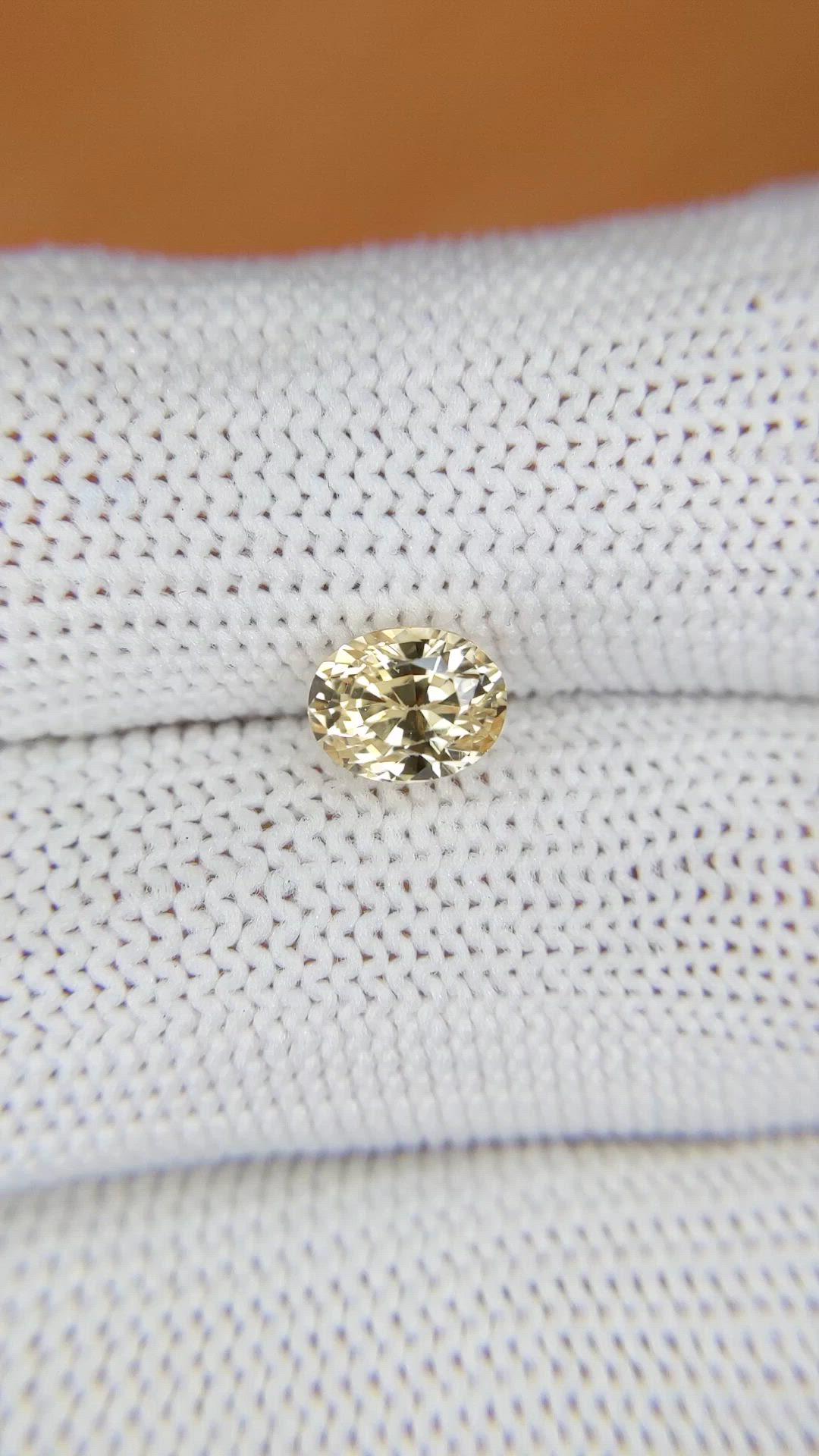 1.78 Ct. Yellow Sapphire from Ceylon (Sri Lanka) Size Video
