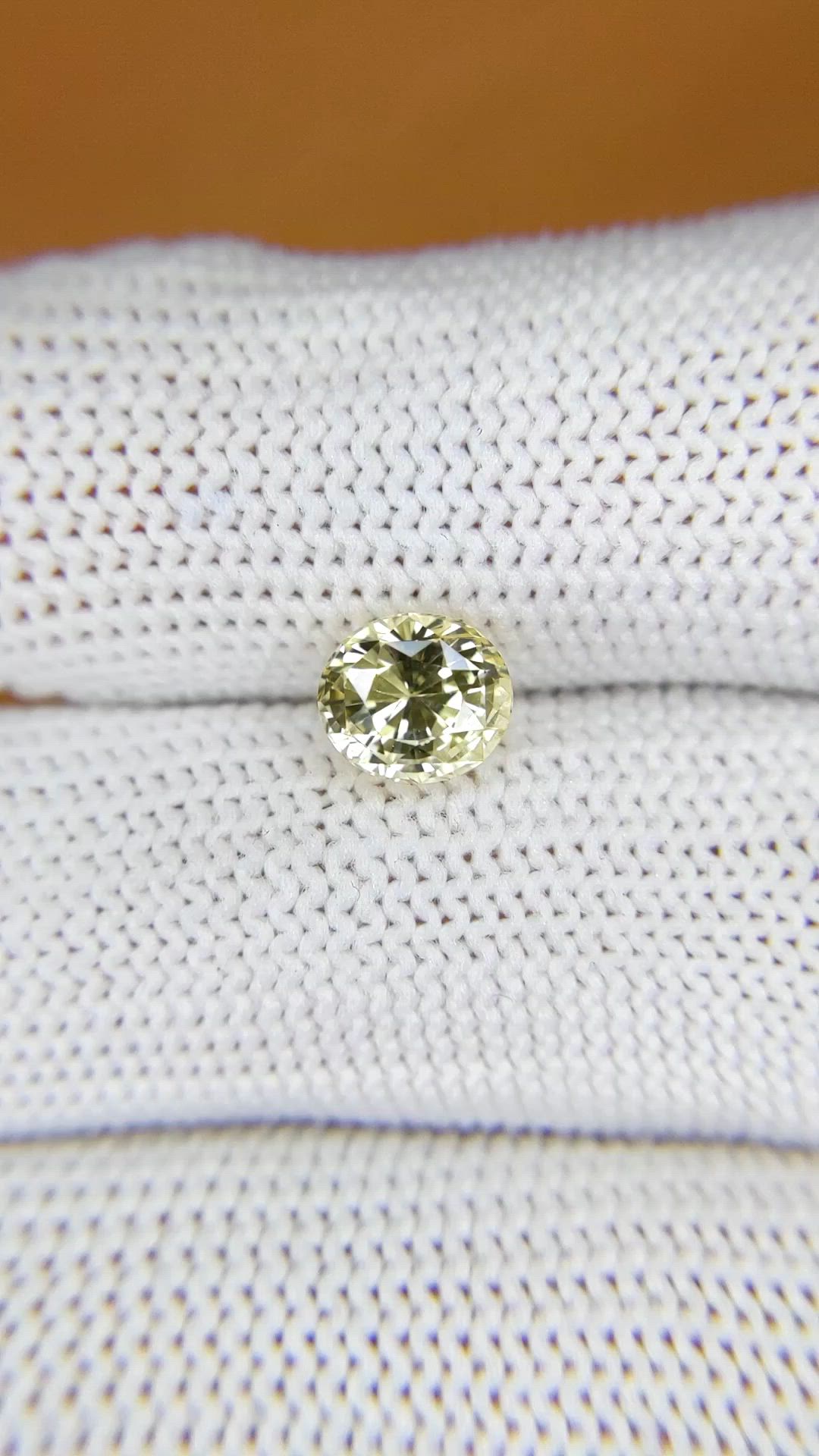 1.90 Ct. Yellow Sapphire from Ceylon (Sri Lanka) Size Video
