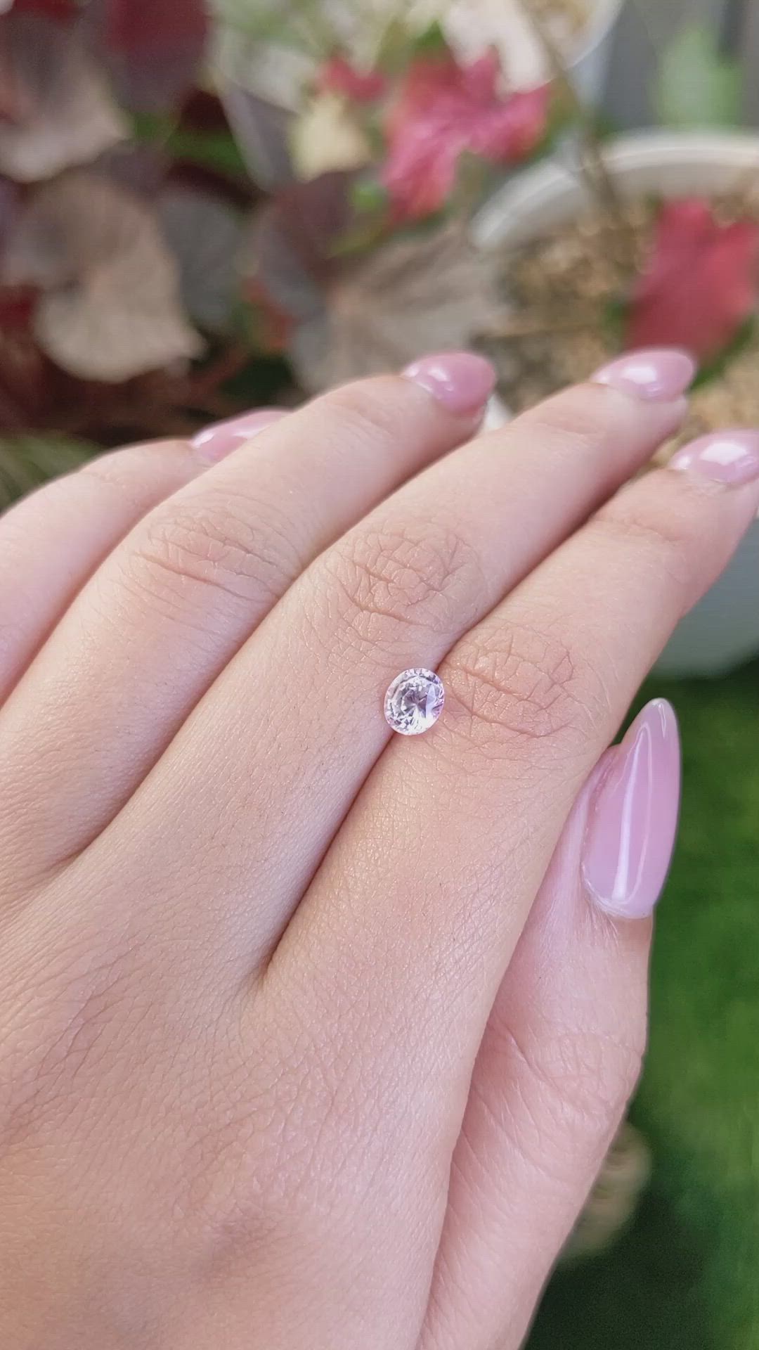 0.99 Ct. Pink Sapphire from Ceylon (Sri Lanka) Size Video
