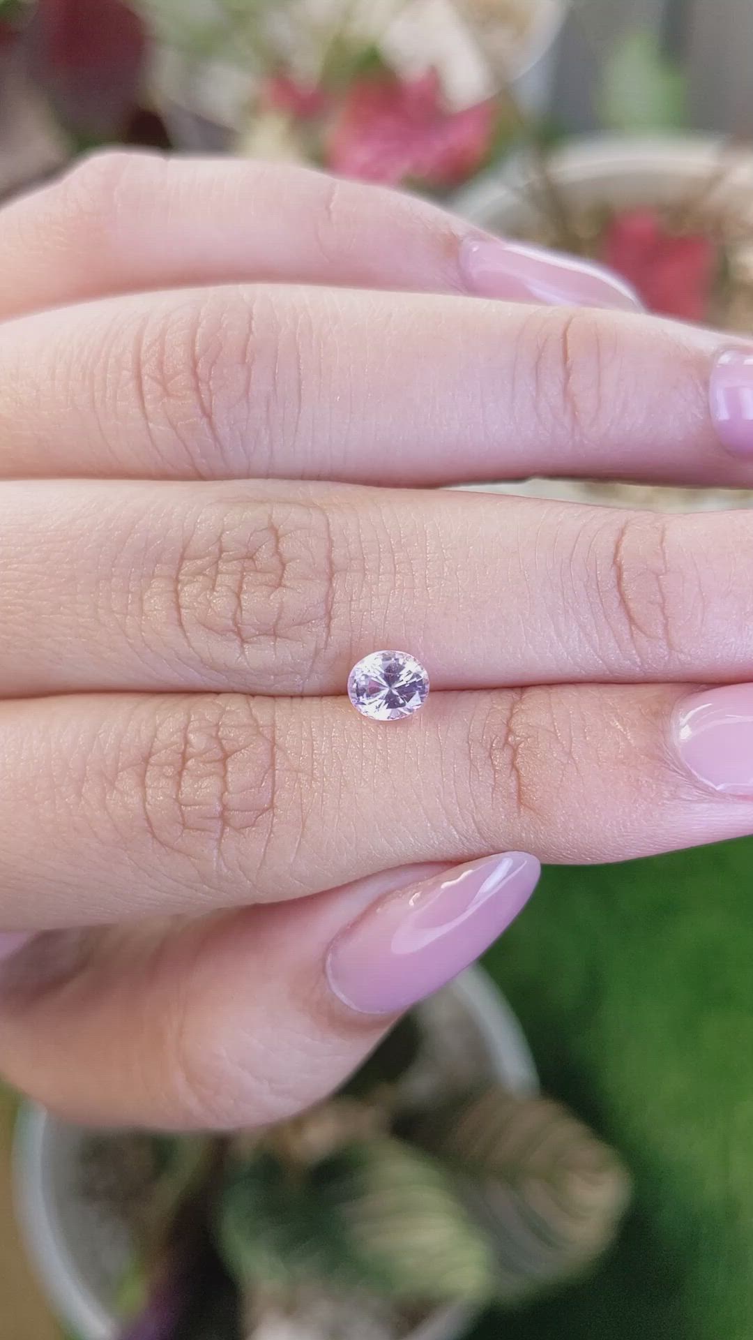 0.99 Ct. Pink Sapphire from Ceylon (Sri Lanka) Size Video