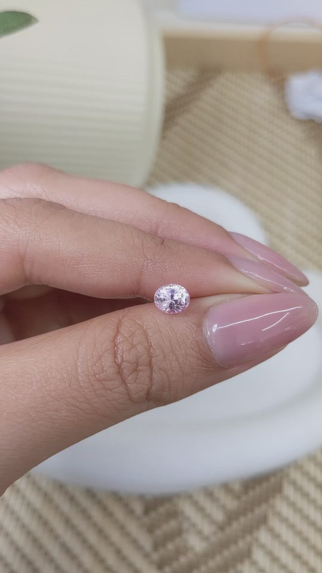 0.99 Ct. Pink Sapphire from Ceylon (Sri Lanka) Size Video