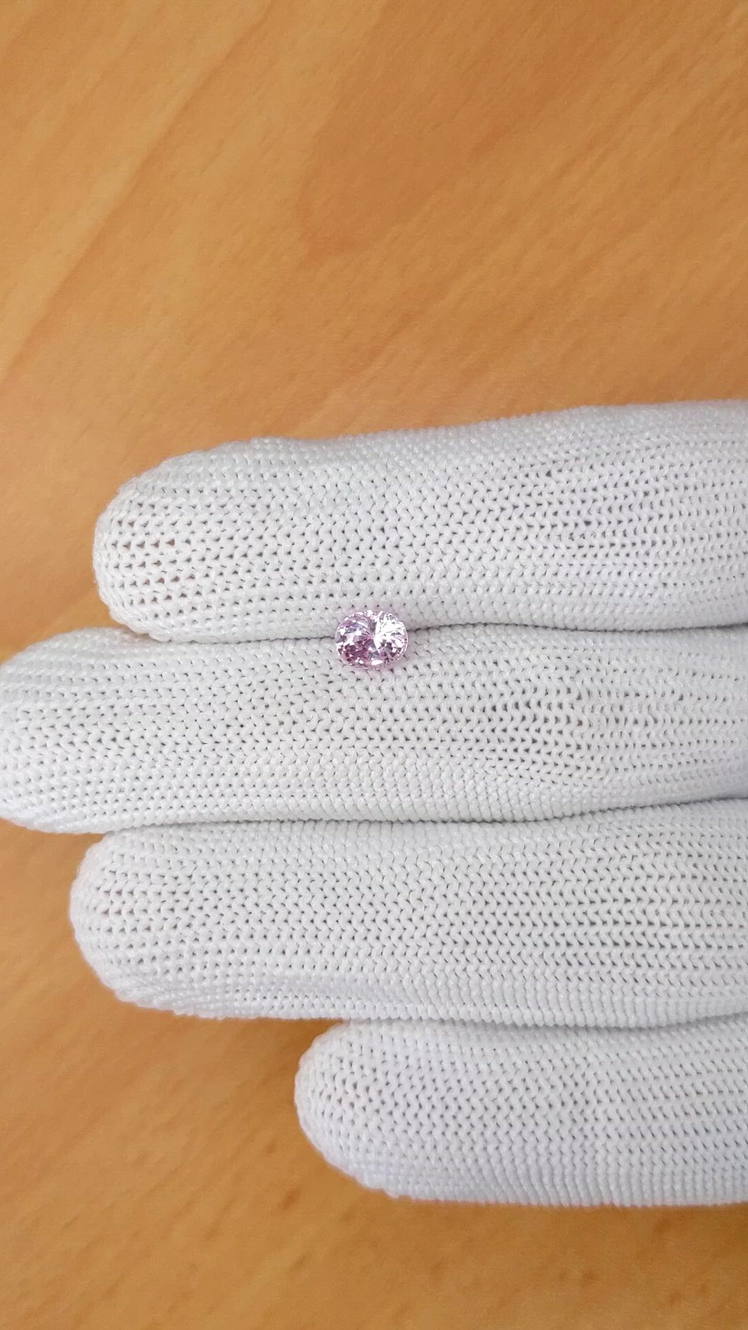 0.99 Ct. Pink Sapphire from Ceylon (Sri Lanka) Size Video