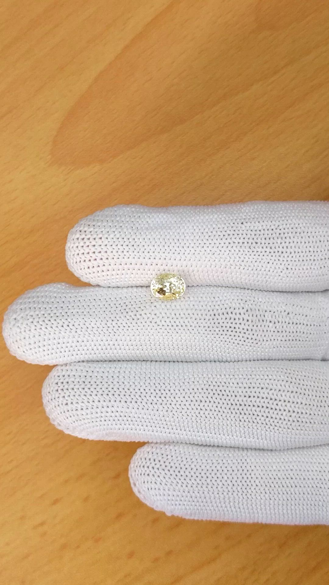 1.55 Ct. Yellow Sapphire from Ceylon (Sri Lanka) Size Video