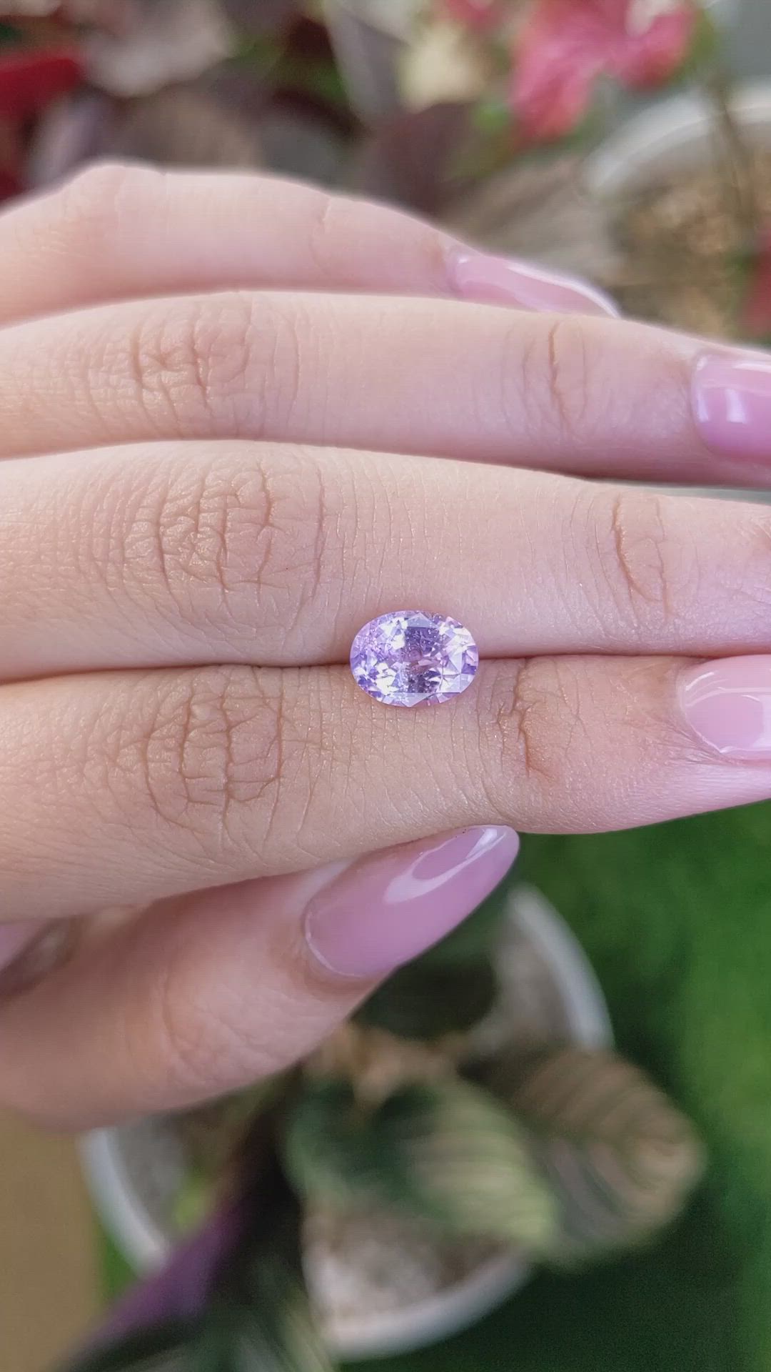 2.05 Ct. Pinkish Purple Sapphire from Ceylon (Sri Lanka) Size Video