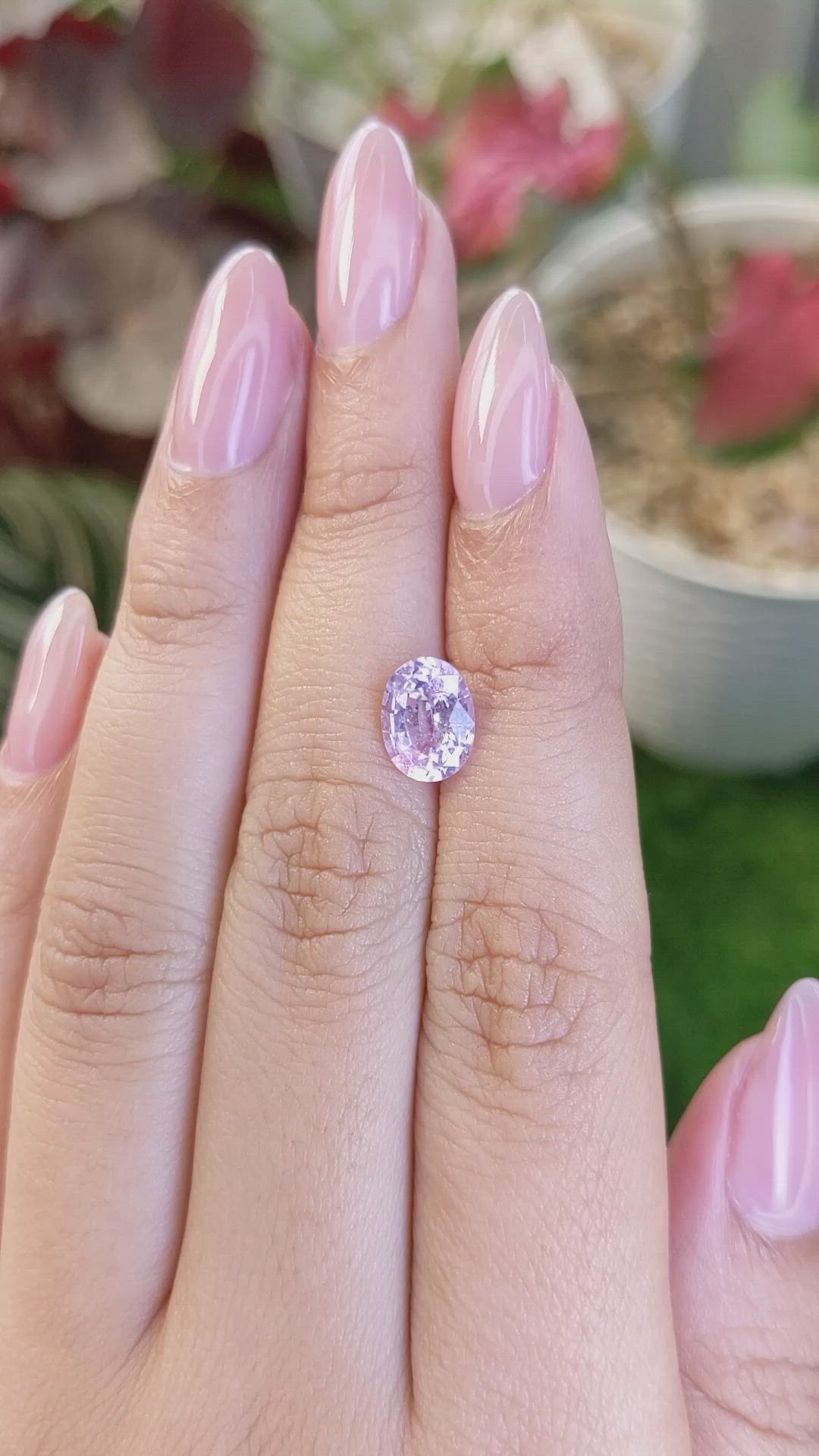 2.05 Ct. Pinkish Purple Sapphire from Ceylon (Sri Lanka) Size Video