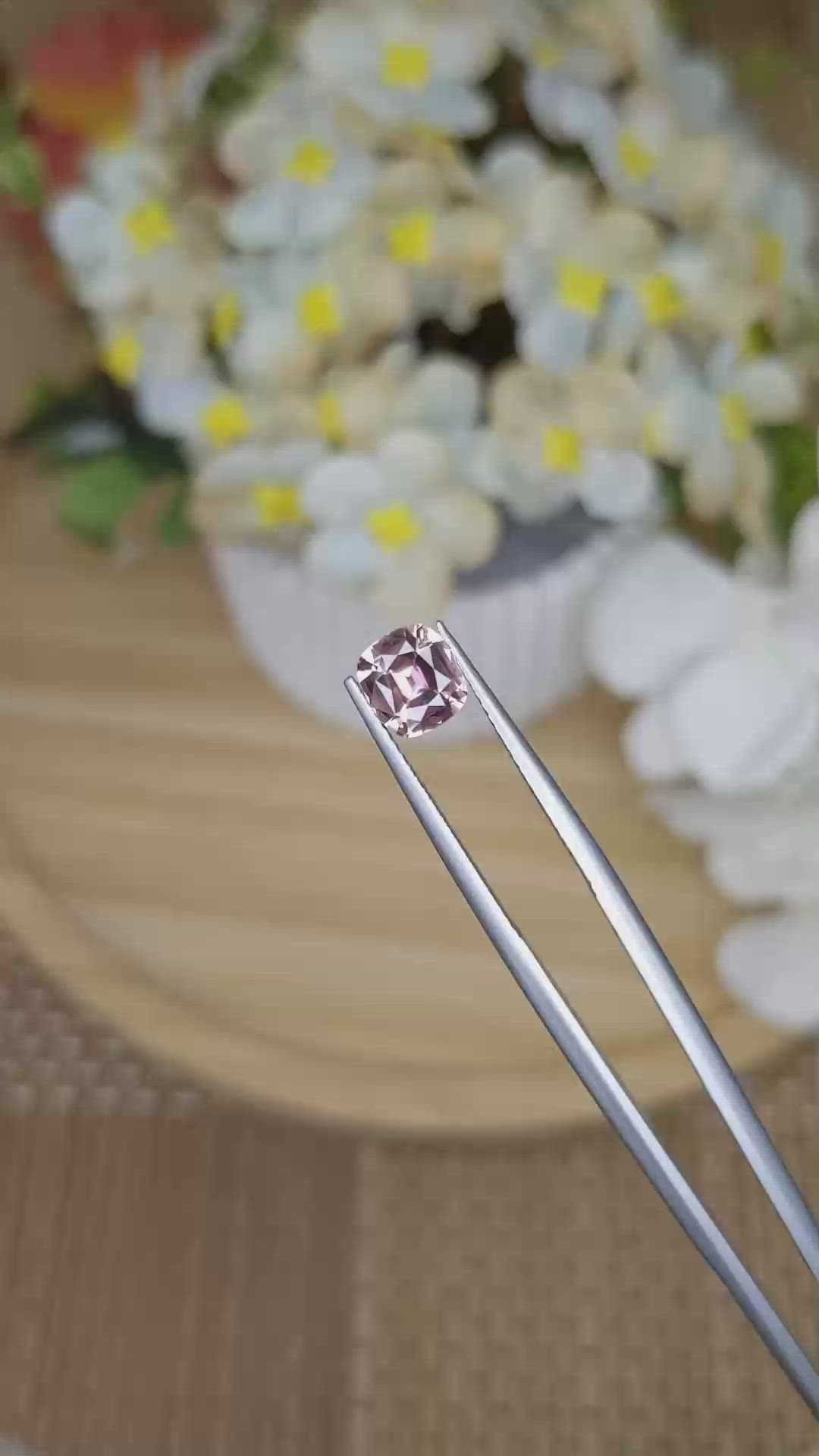 1.16 Ct. Pinkish Brown Sapphire from Ceylon (Sri Lanka) Size Video