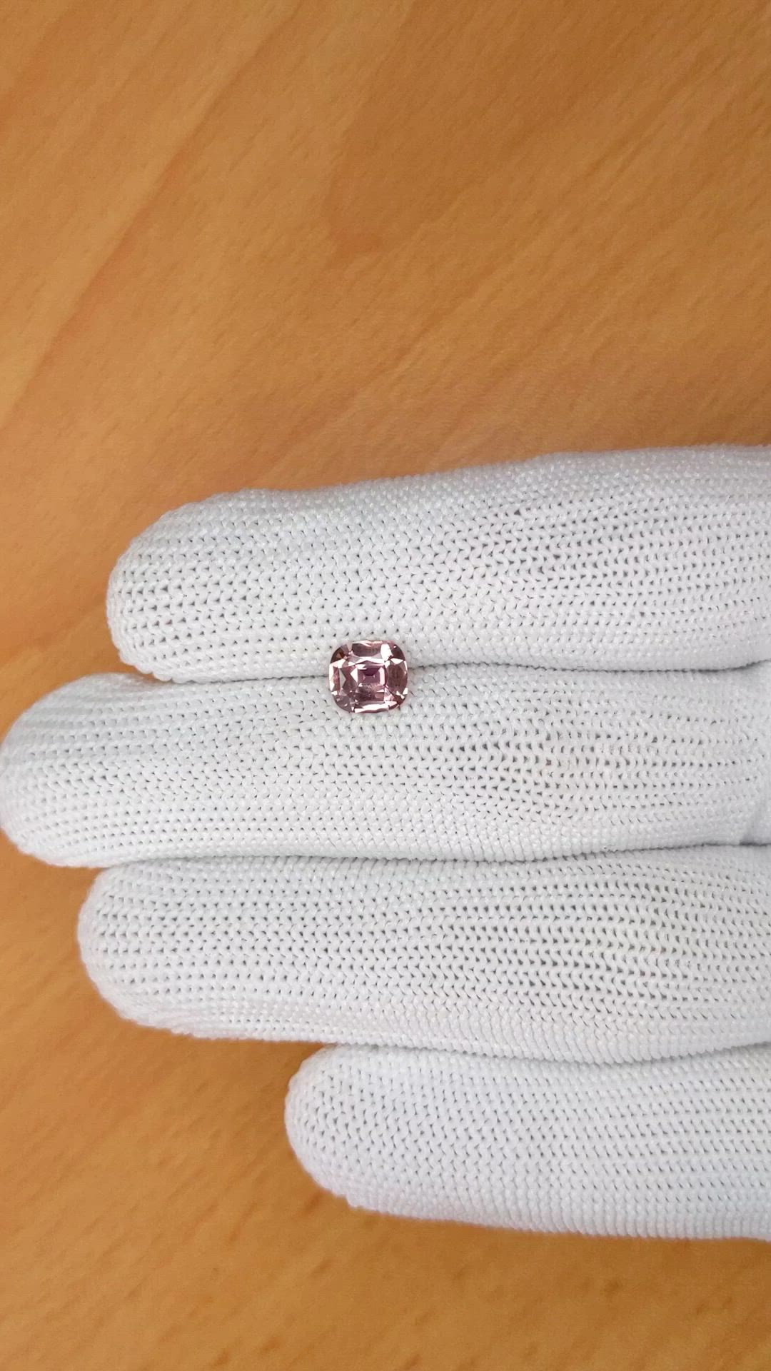 1.16 Ct. Pinkish Brown Sapphire from Ceylon (Sri Lanka) Size Video