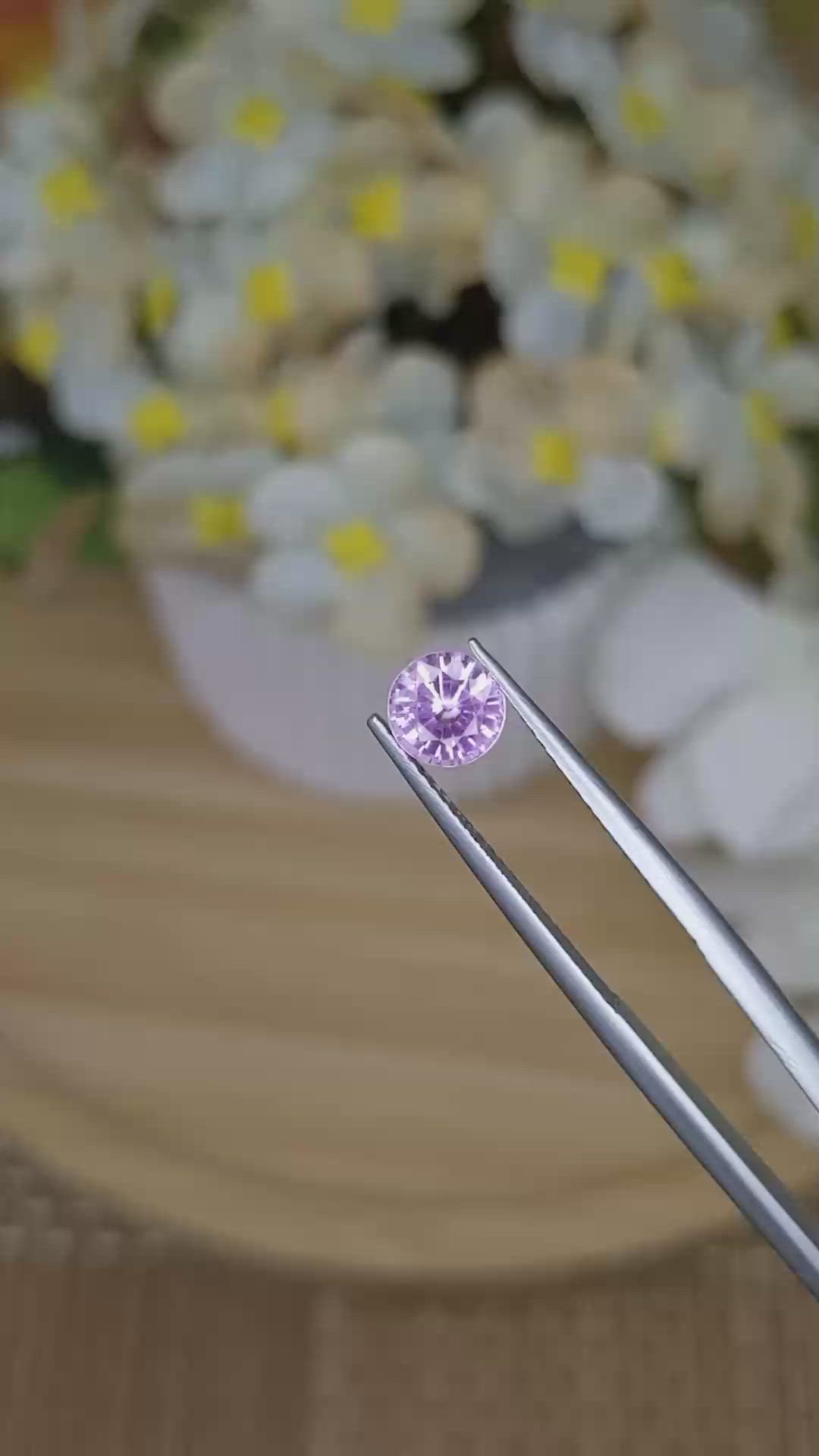 1.01 Ct. Purplish Pink Sapphire from Ceylon (Sri Lanka) Size Video