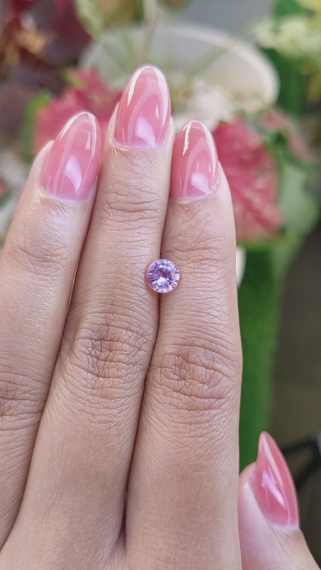 1.01 Ct. Purplish Pink Sapphire from Ceylon (Sri Lanka) Size Video
