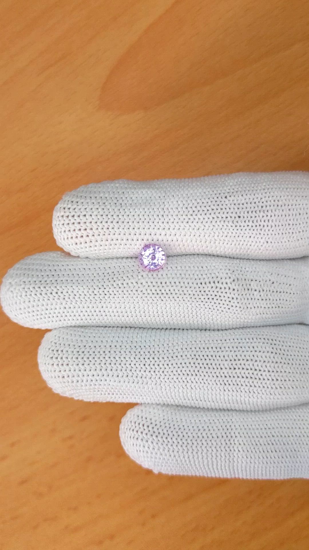 1.01 Ct. Purplish Pink Sapphire from Ceylon (Sri Lanka) Size Video