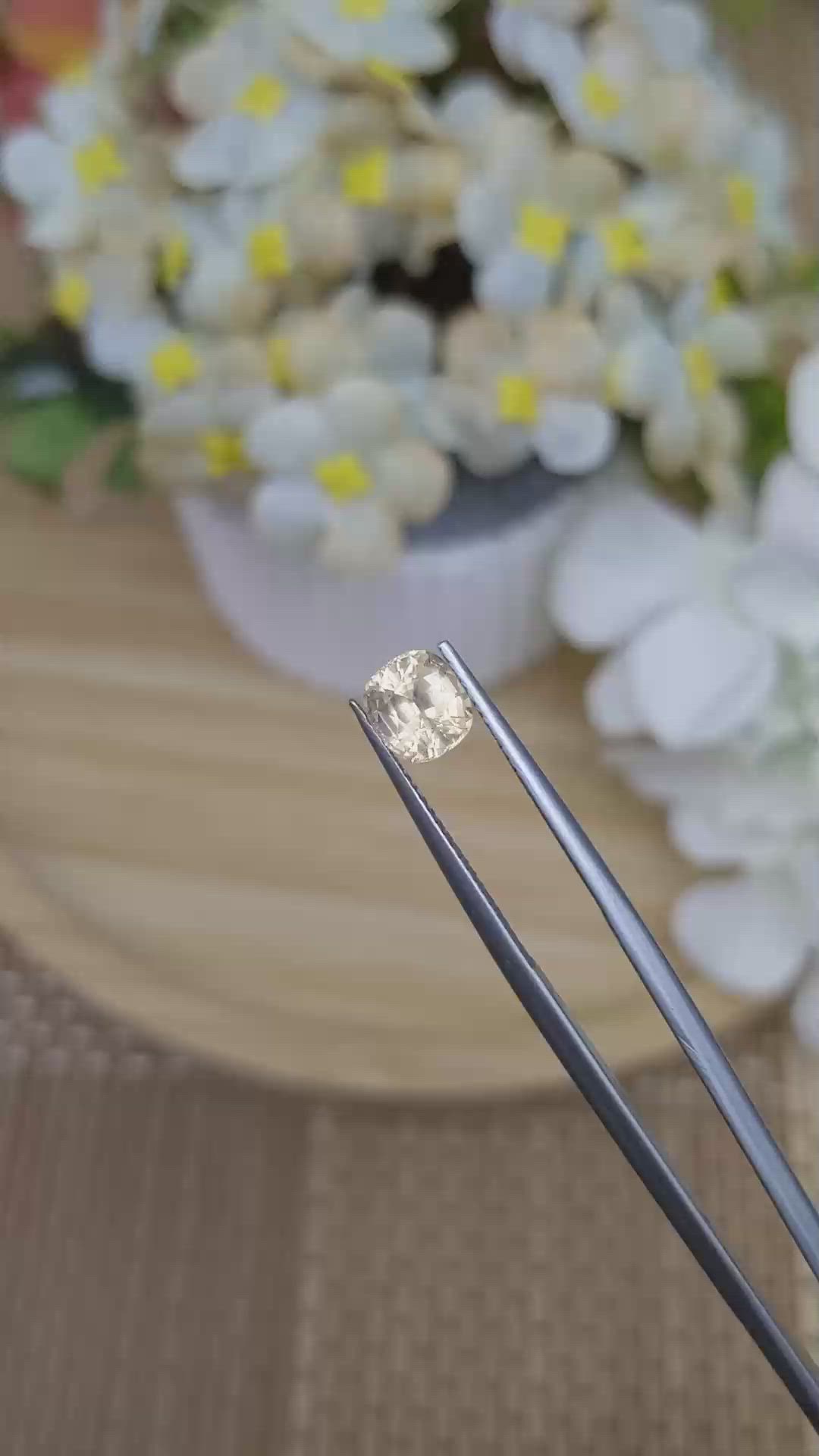 1.51 Ct. Peach Sapphire from Ceylon (Sri Lanka) Size Video