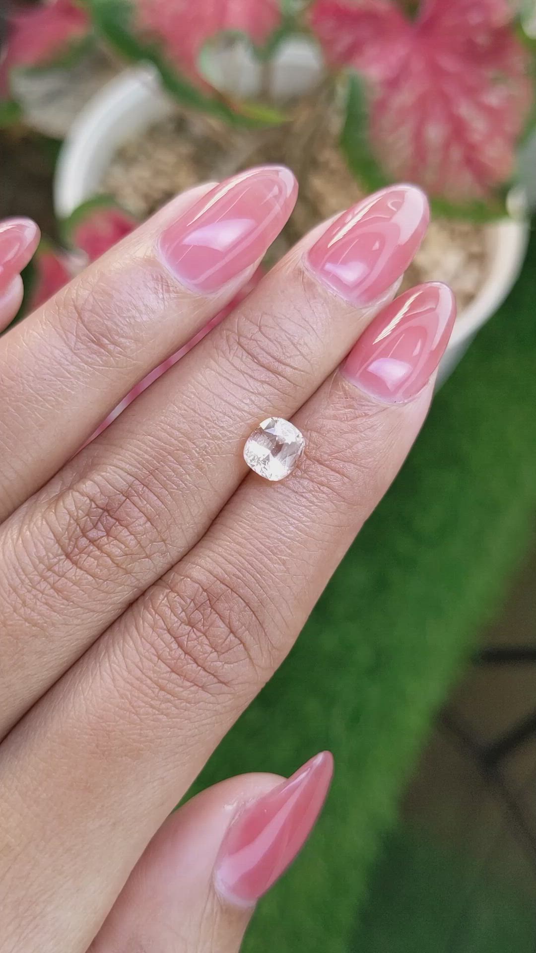 1.51 Ct. Peach Sapphire from Ceylon (Sri Lanka) Size Video
