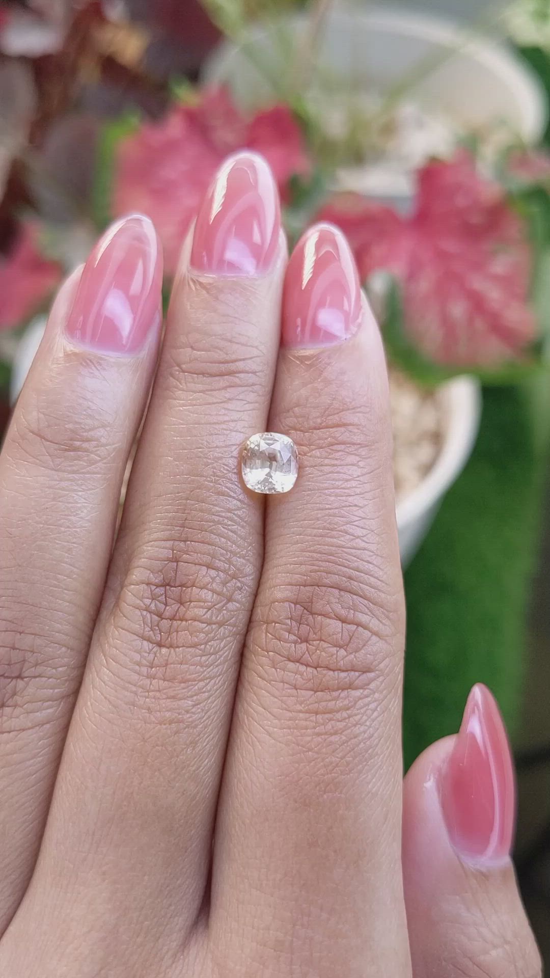 1.51 Ct. Peach Sapphire from Ceylon (Sri Lanka) Size Video