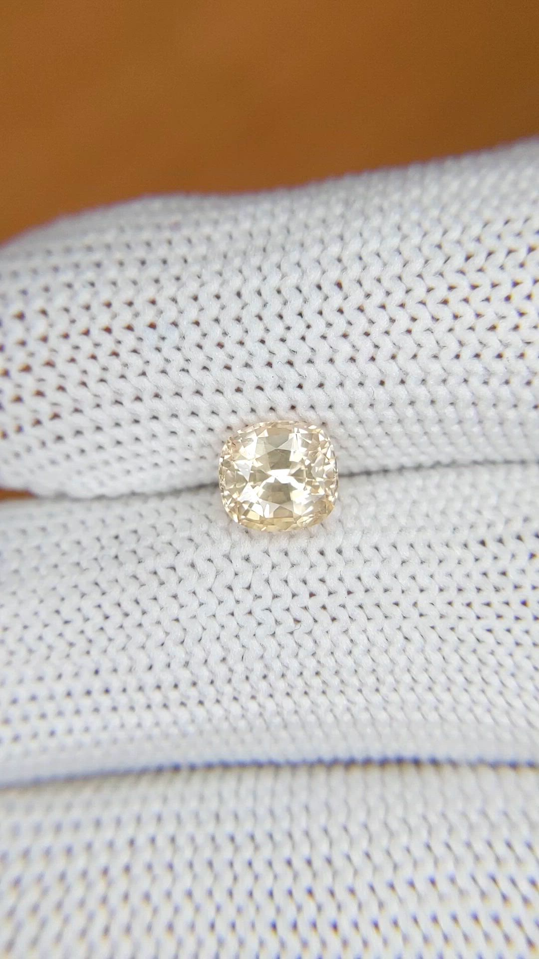 1.51 Ct. Peach Sapphire from Ceylon (Sri Lanka) Size Video