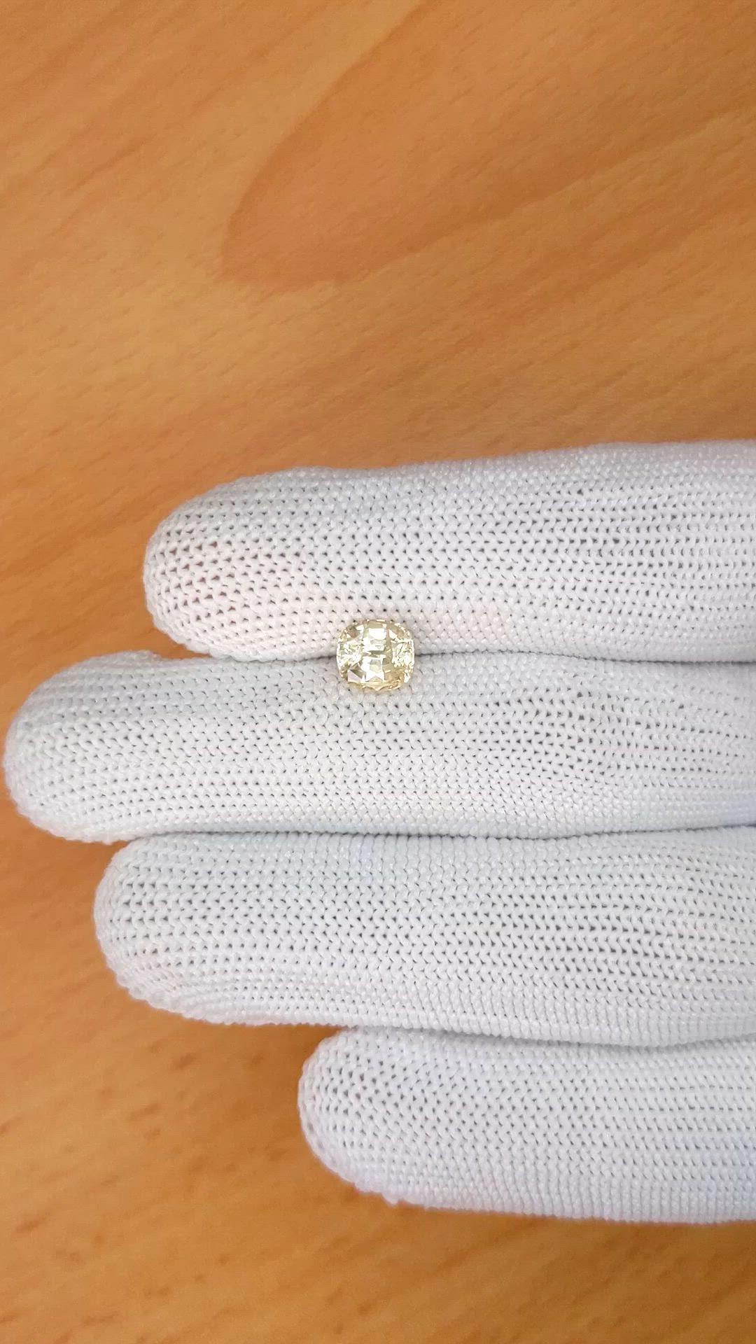 1.51 Ct. Peach Sapphire from Ceylon (Sri Lanka) Size Video