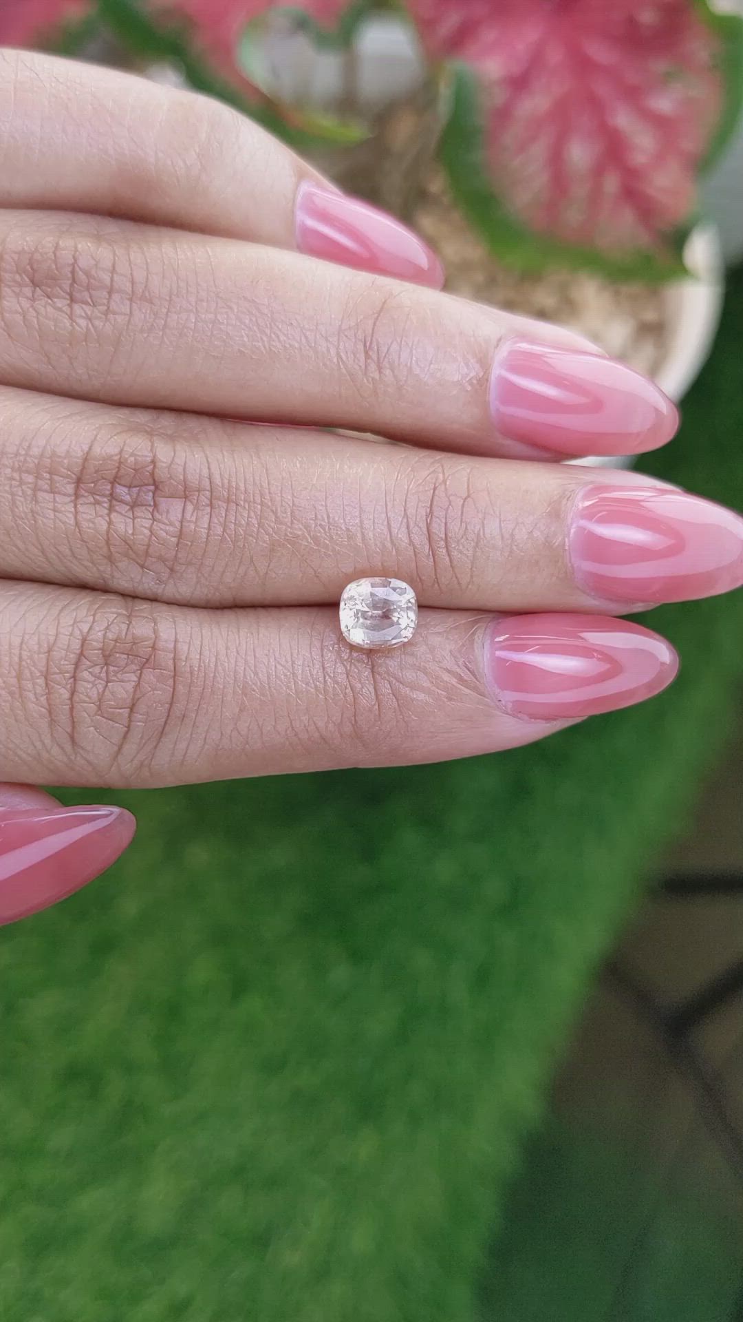 1.51 Ct. Peach Sapphire from Ceylon (Sri Lanka) Size Video