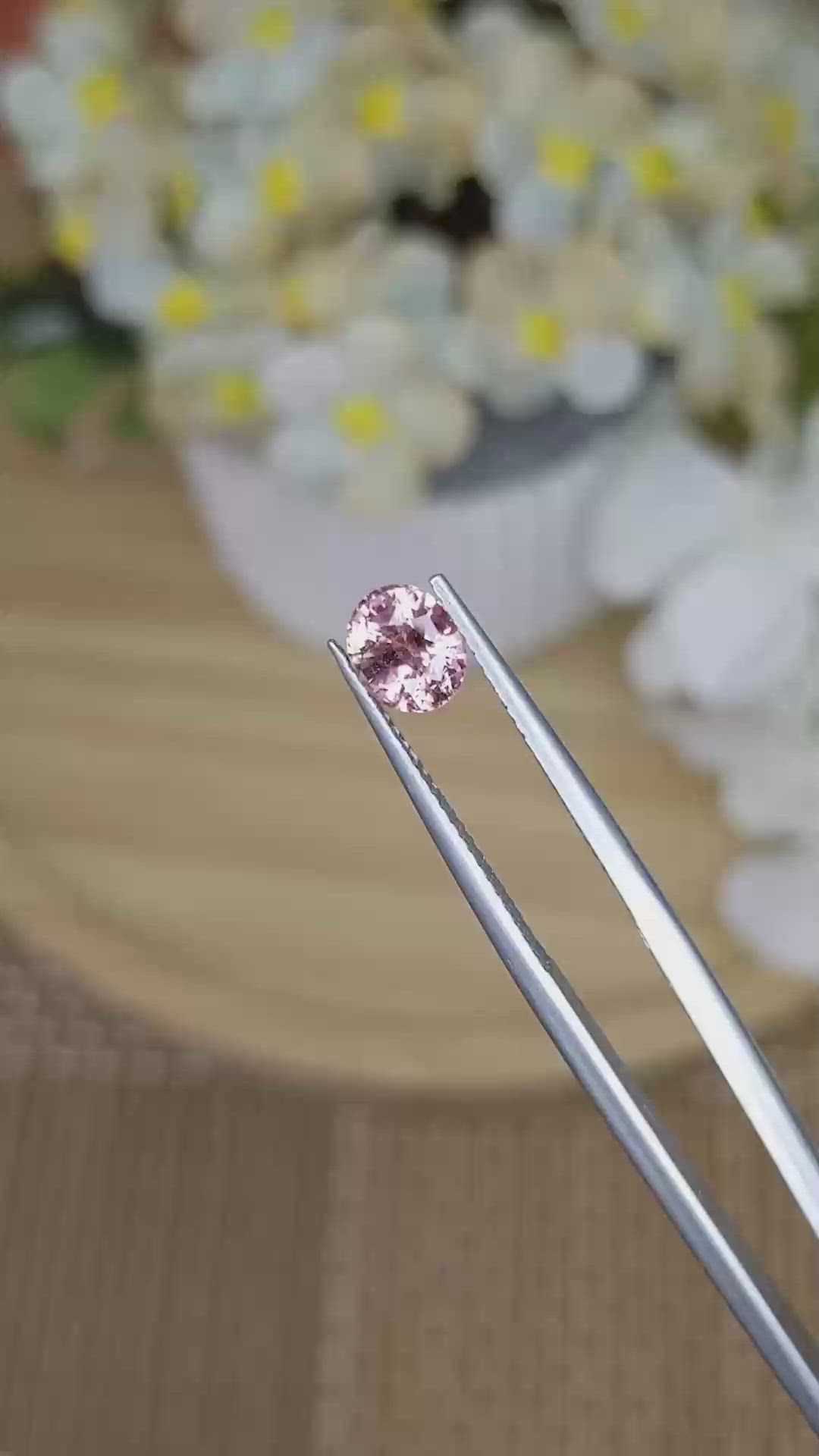 1.26 Ct. Pink Sapphire from Ceylon (Sri Lanka) Size Video