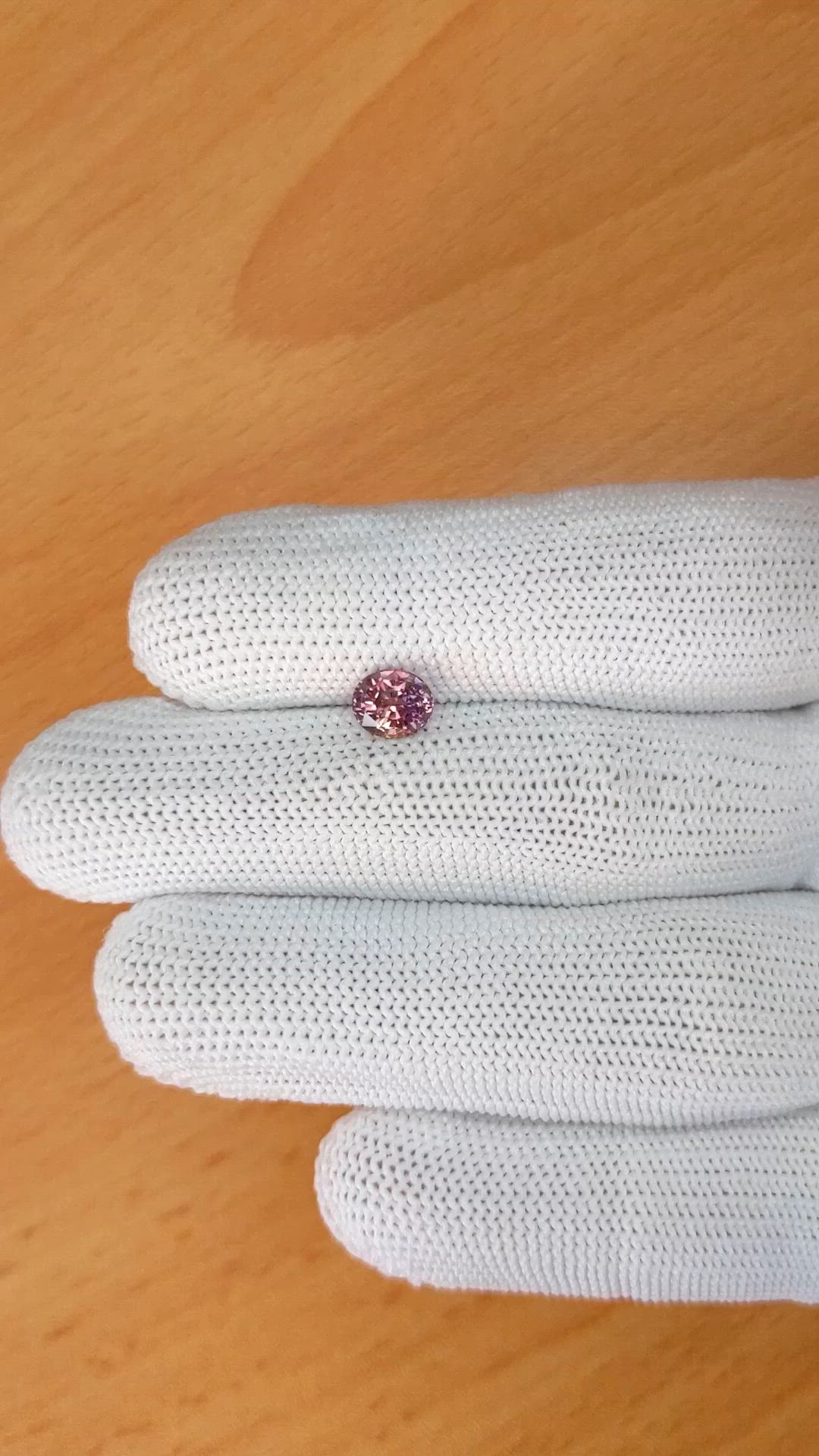 1.26 Ct. Pink Sapphire from Ceylon (Sri Lanka) Size Video