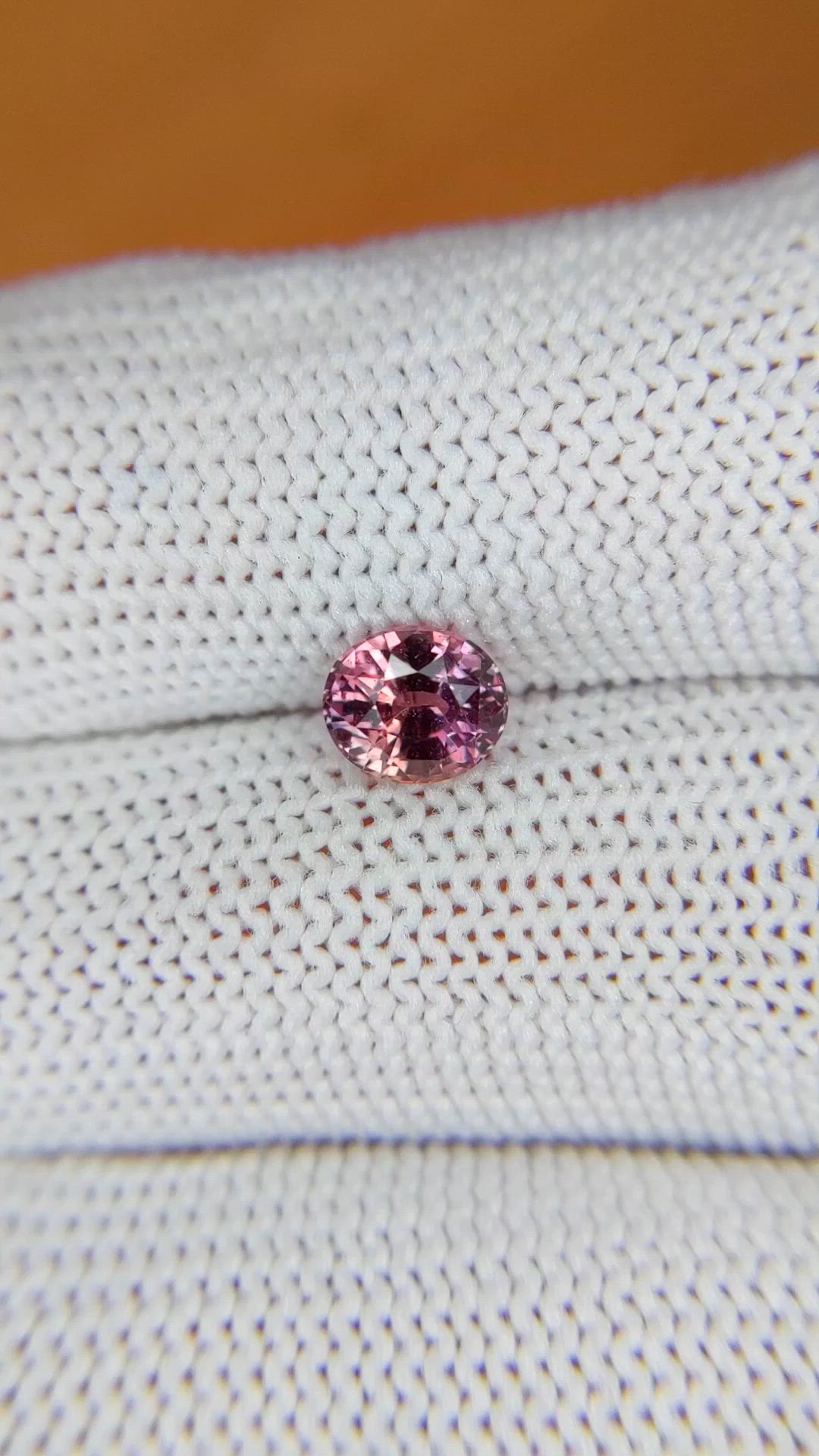 1.26 Ct. Pink Sapphire from Ceylon (Sri Lanka) Size Video