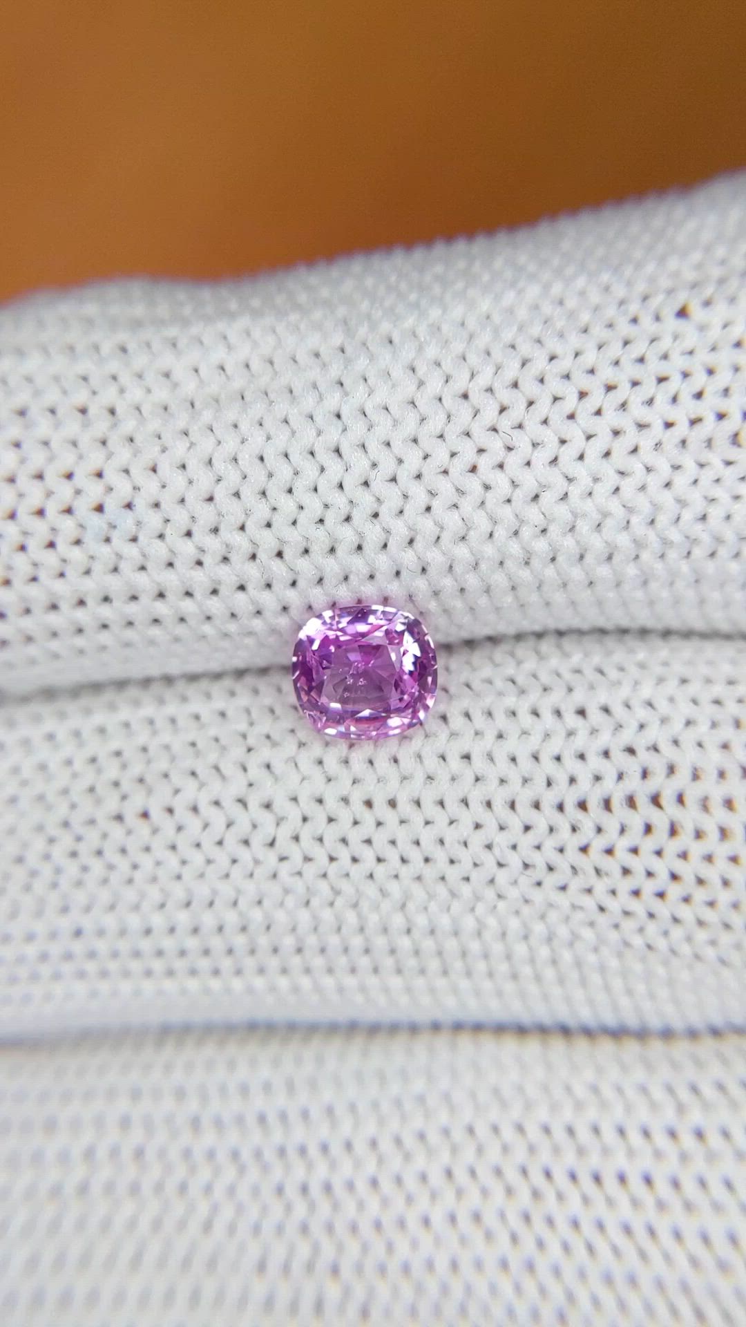1.05 Ct. Pinkish Purple Sapphire from Ceylon (Sri Lanka) Size Video