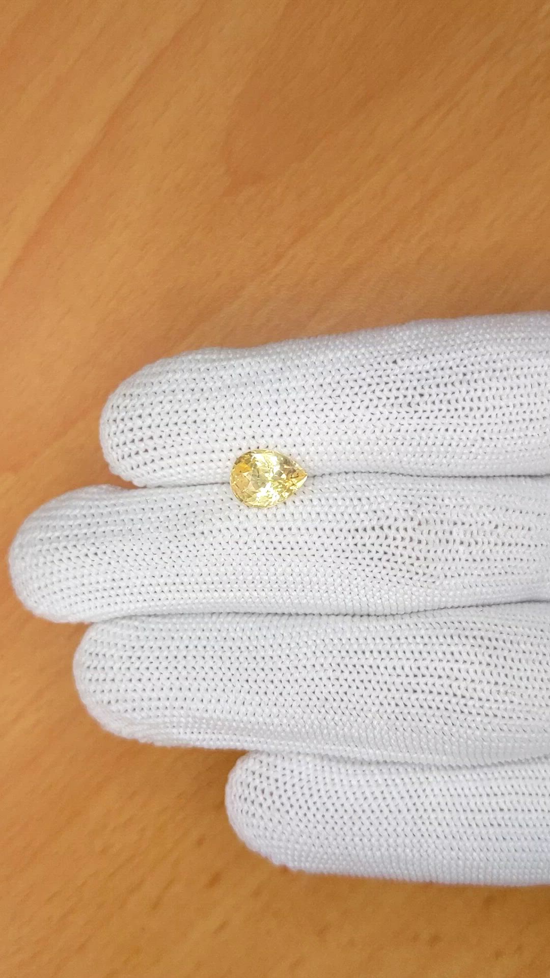 2.09 Ct. Yellow Sapphire from Ceylon (Sri Lanka) Size Video