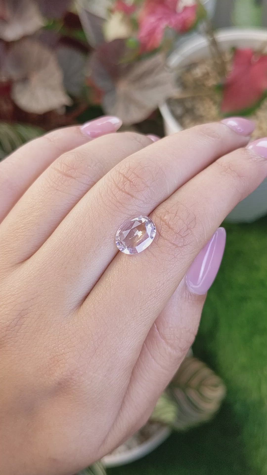 2.86 Ct. Pink Sapphire from Ceylon (Sri Lanka) Size Video