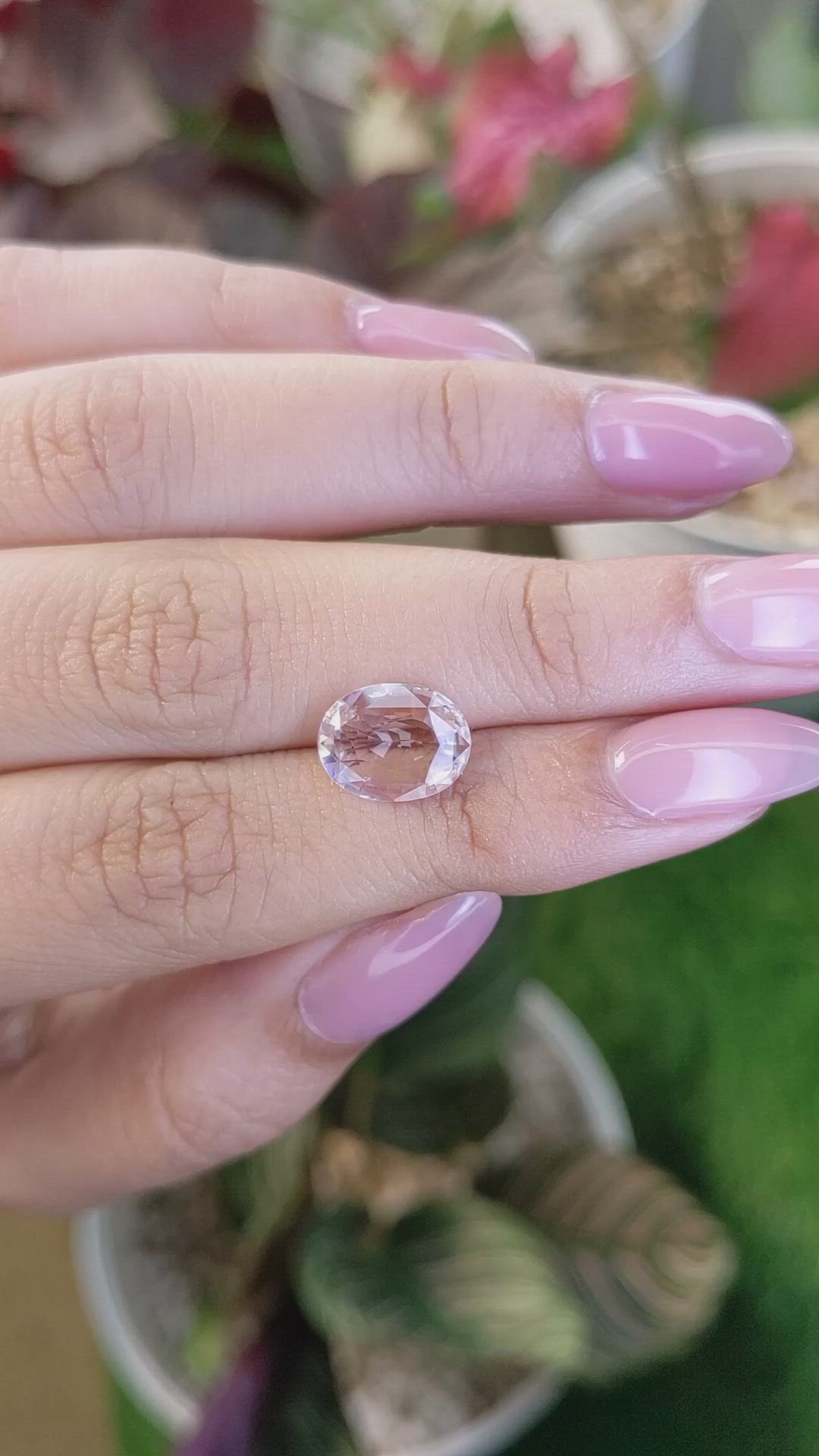 2.86 Ct. Pink Sapphire from Ceylon (Sri Lanka) Size Video