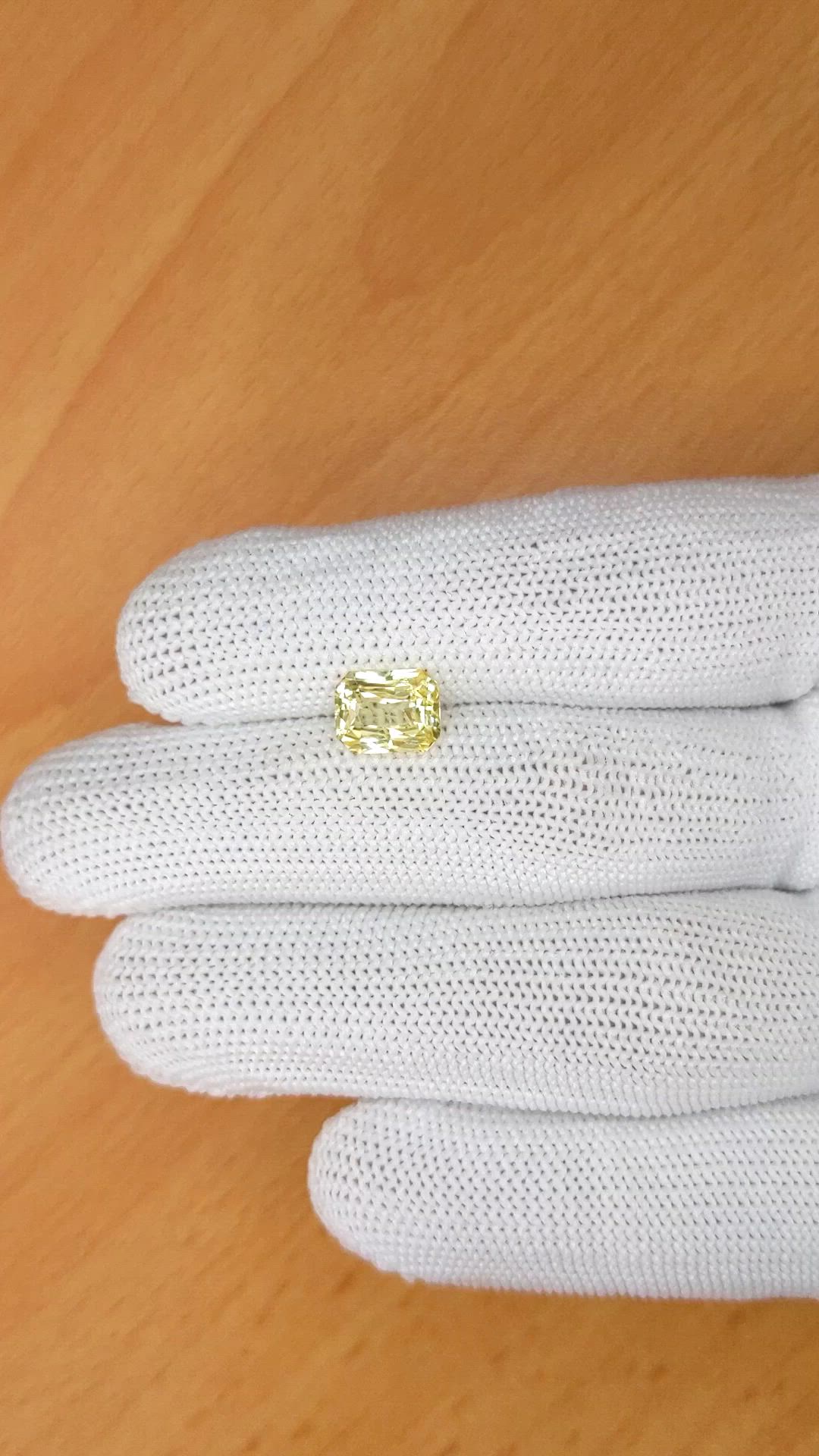 2.50 Ct. Yellow Sapphire from Ceylon (Sri Lanka) Size Video