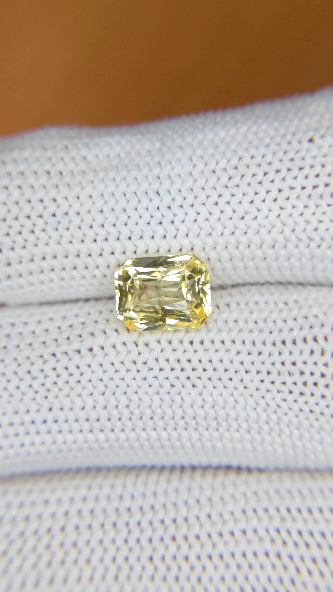 2.50 Ct. Yellow Sapphire from Ceylon (Sri Lanka) Size Video