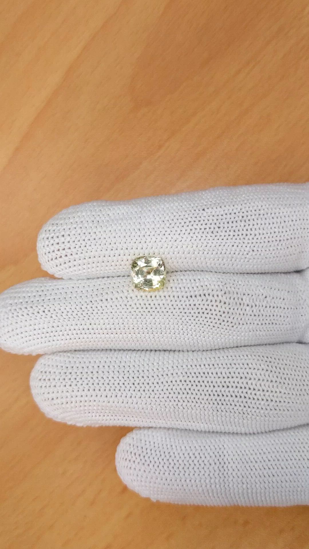 2.18 Ct. Yellow Sapphire from Ceylon (Sri Lanka) Size Video
