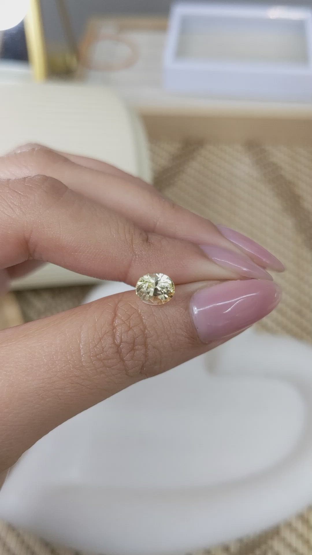 1.53 Ct. Yellow Sapphire from Ceylon (Sri Lanka) Size Video