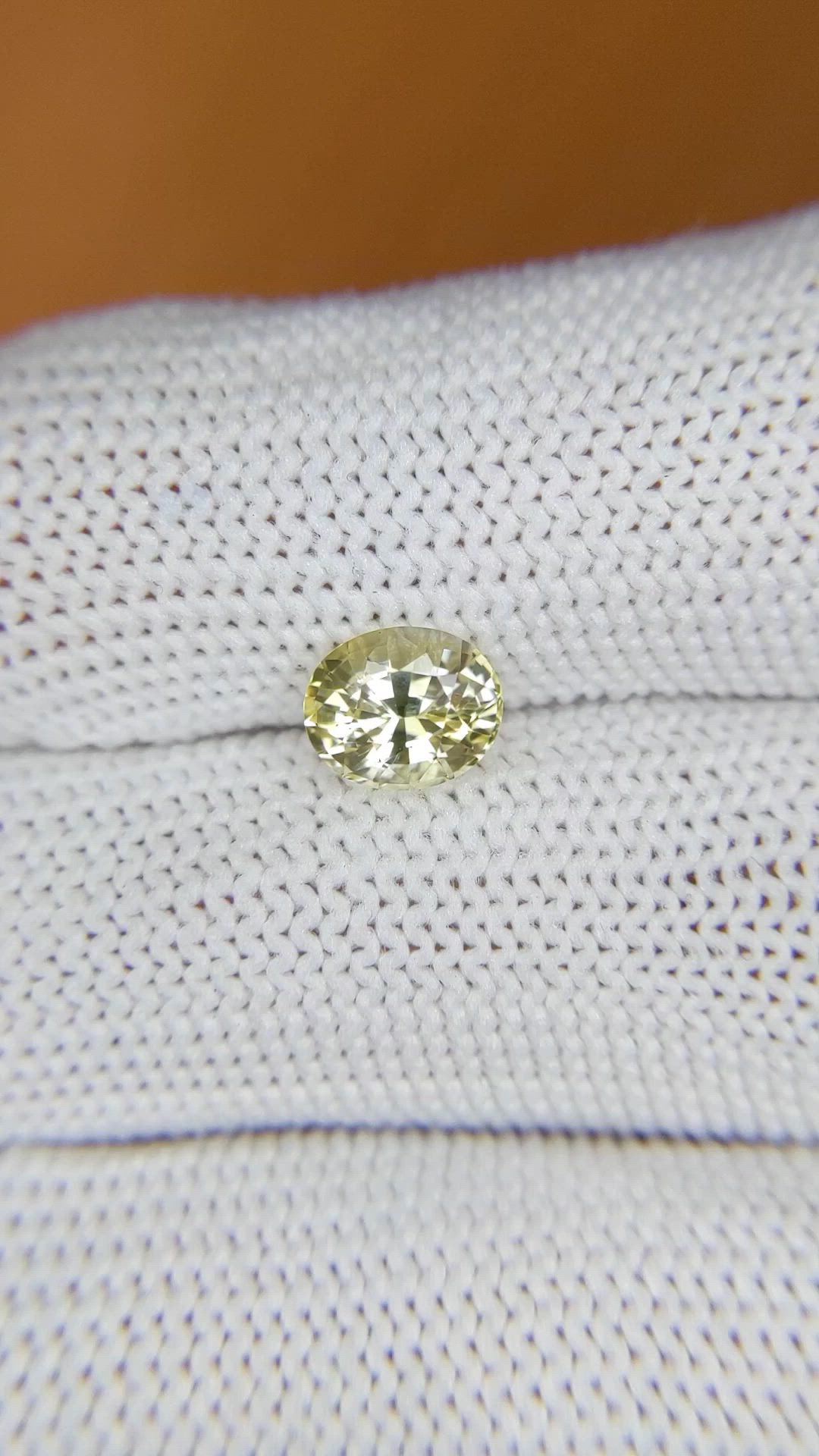 1.53 Ct. Yellow Sapphire from Ceylon (Sri Lanka) Size Video