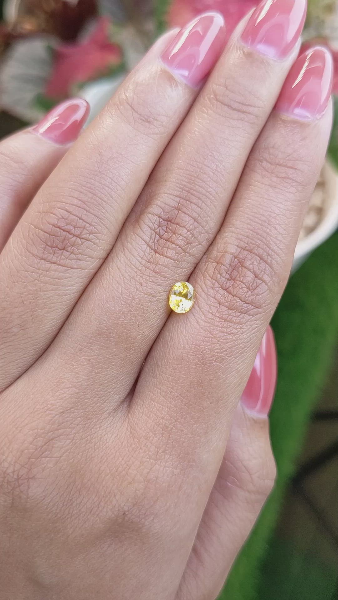 0.67 Ct. Yellow Sapphire from Ceylon (Sri Lanka) Size Video