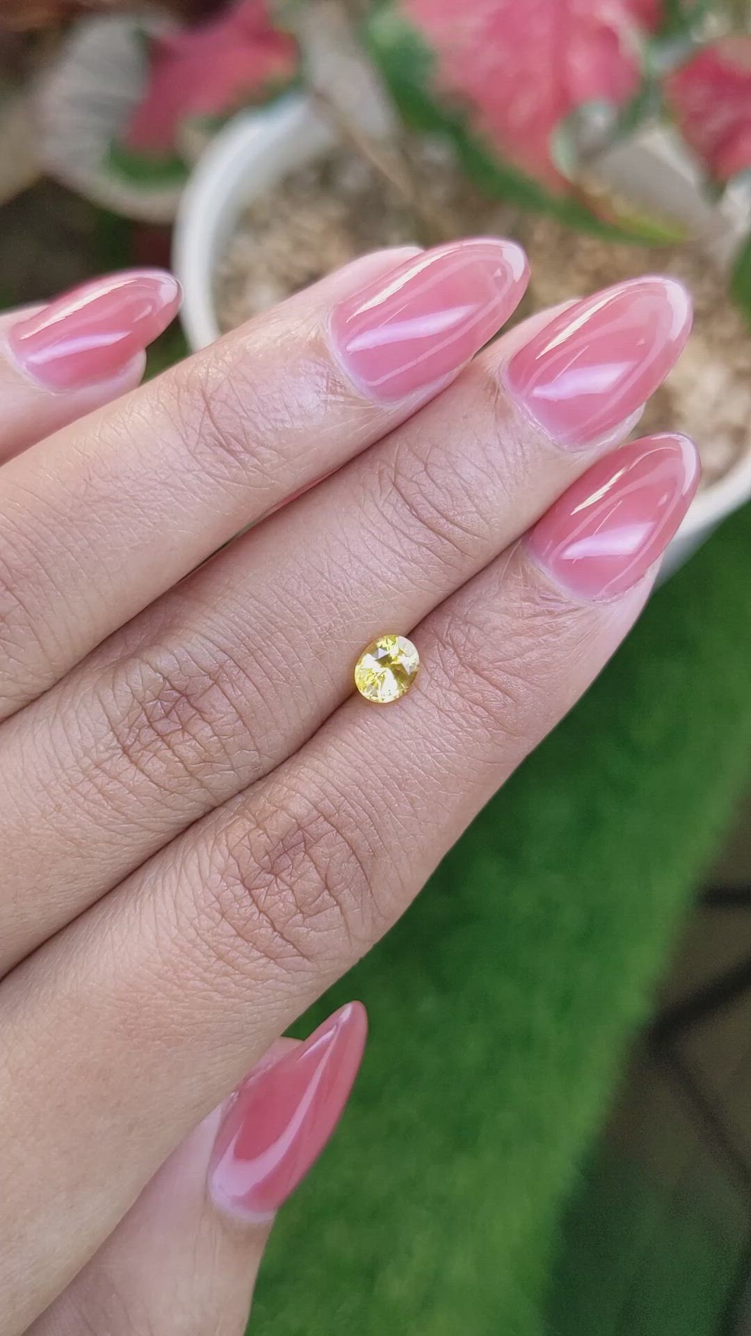 0.67 Ct. Yellow Sapphire from Ceylon (Sri Lanka) Size Video