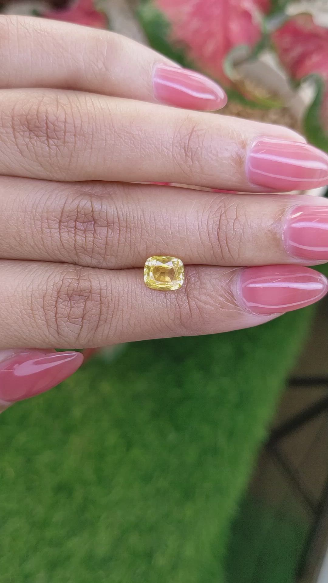 1.67 Ct. Yellow Sapphire from Ceylon (Sri Lanka) Size Video