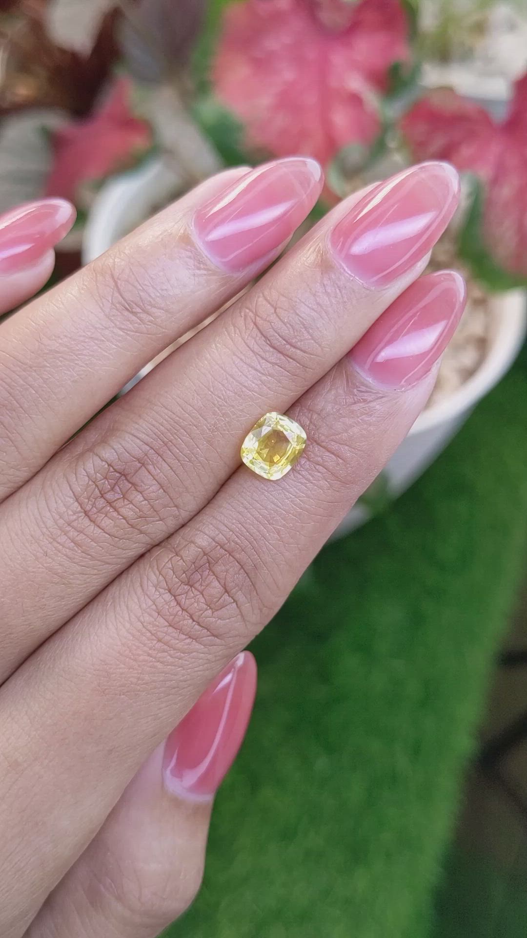 1.67 Ct. Yellow Sapphire from Ceylon (Sri Lanka) Size Video