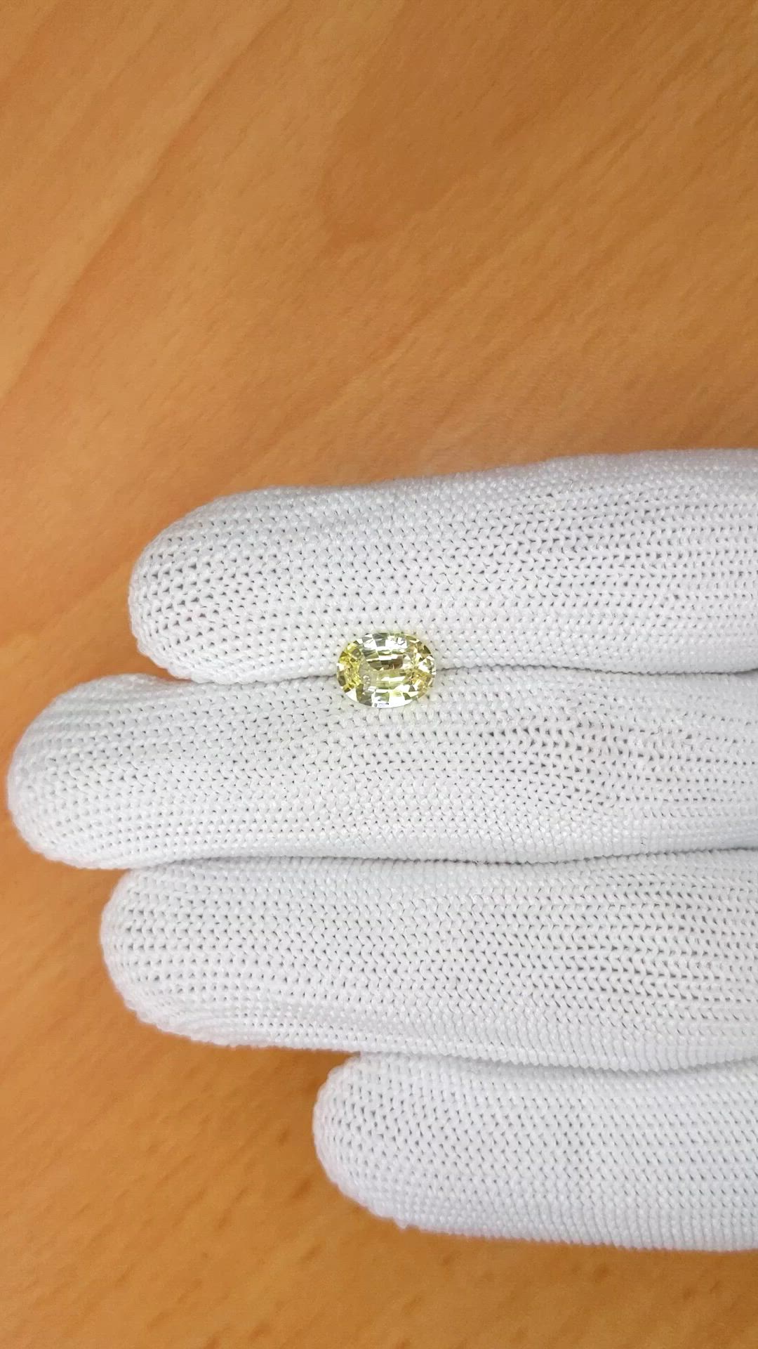 1.41 Ct. Yellow Sapphire from Ceylon (Sri Lanka) Size Video