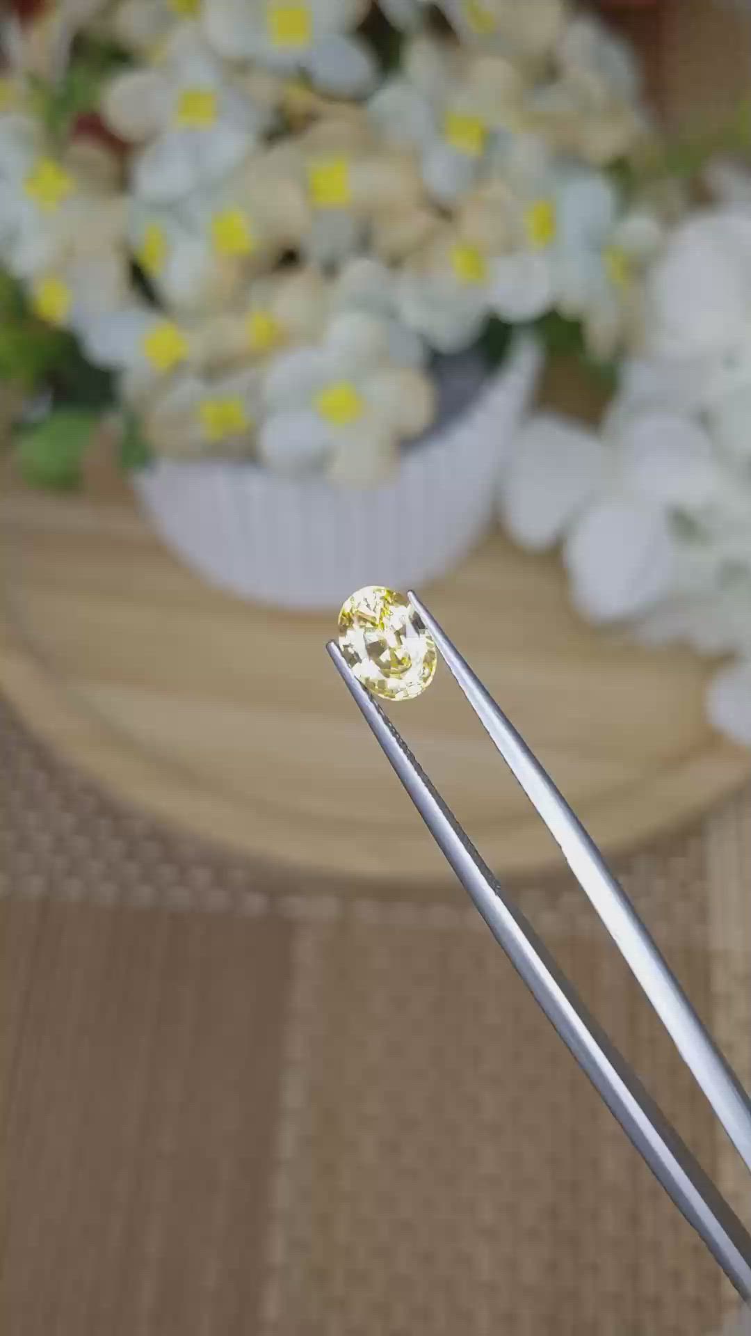 1.60 Ct. Yellow Sapphire from Ceylon (Sri Lanka) Size Video
