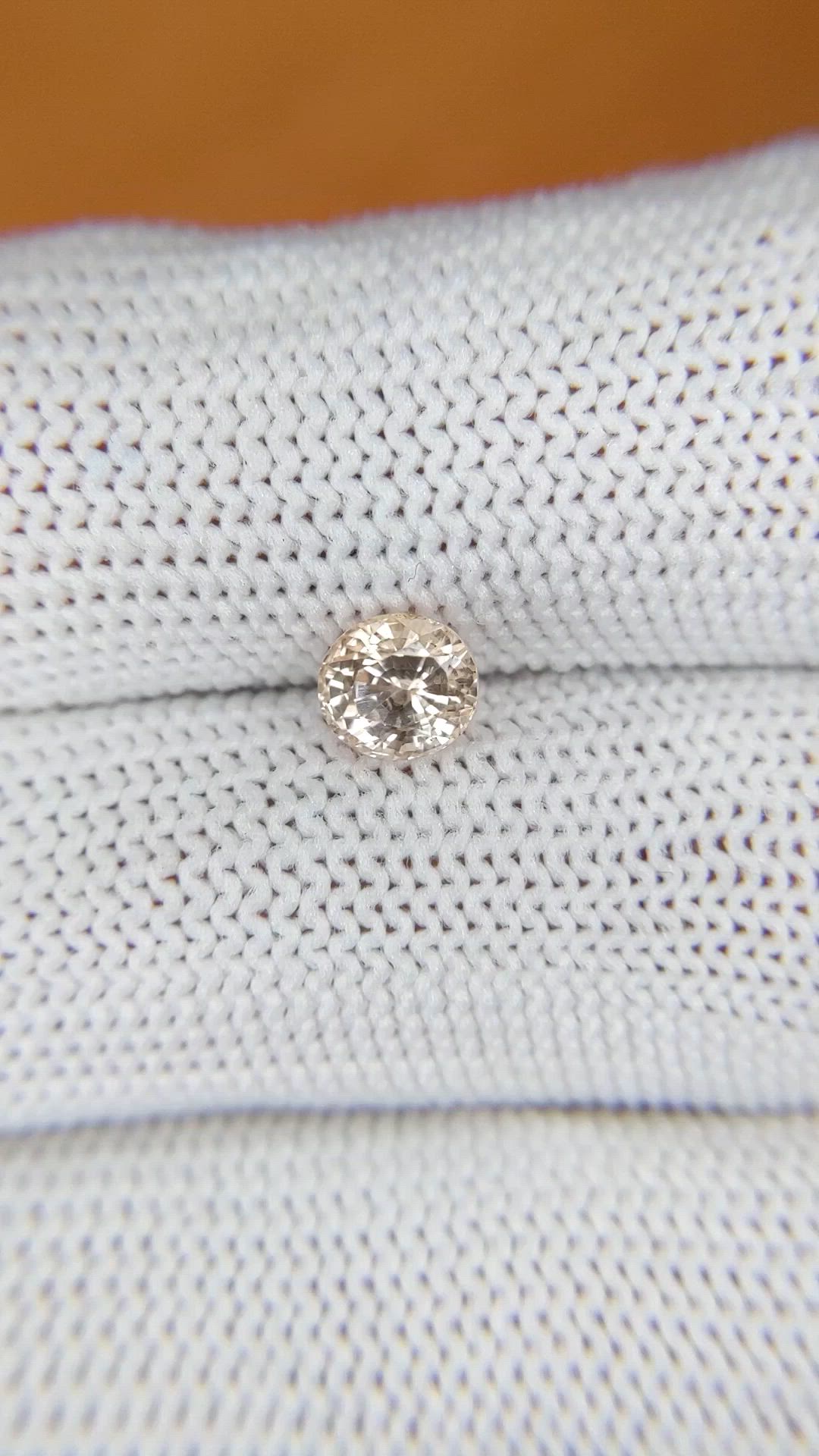 1.06 Ct. Peach Sapphire from Ceylon (Sri Lanka) Size Video