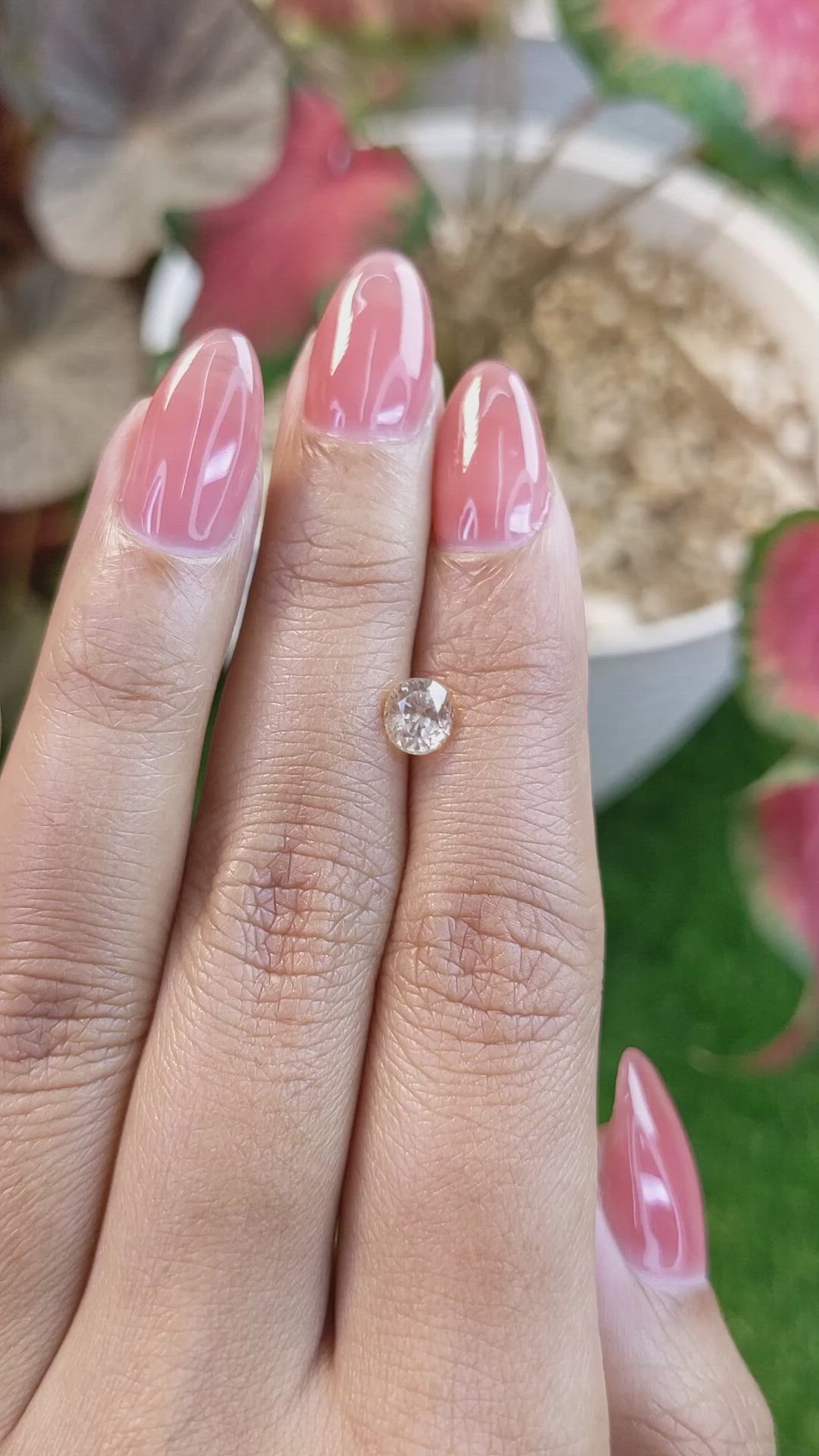 1.06 Ct. Peach Sapphire from Ceylon (Sri Lanka) Size Video