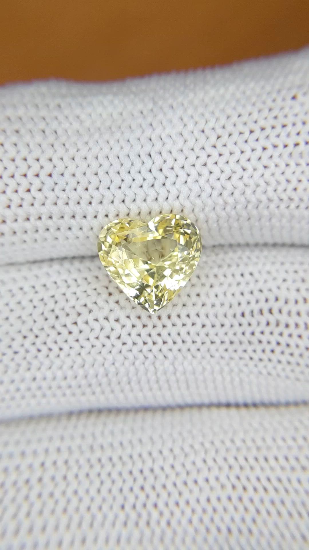 4.06 Ct. Yellow Sapphire from Ceylon (Sri Lanka) Size Video