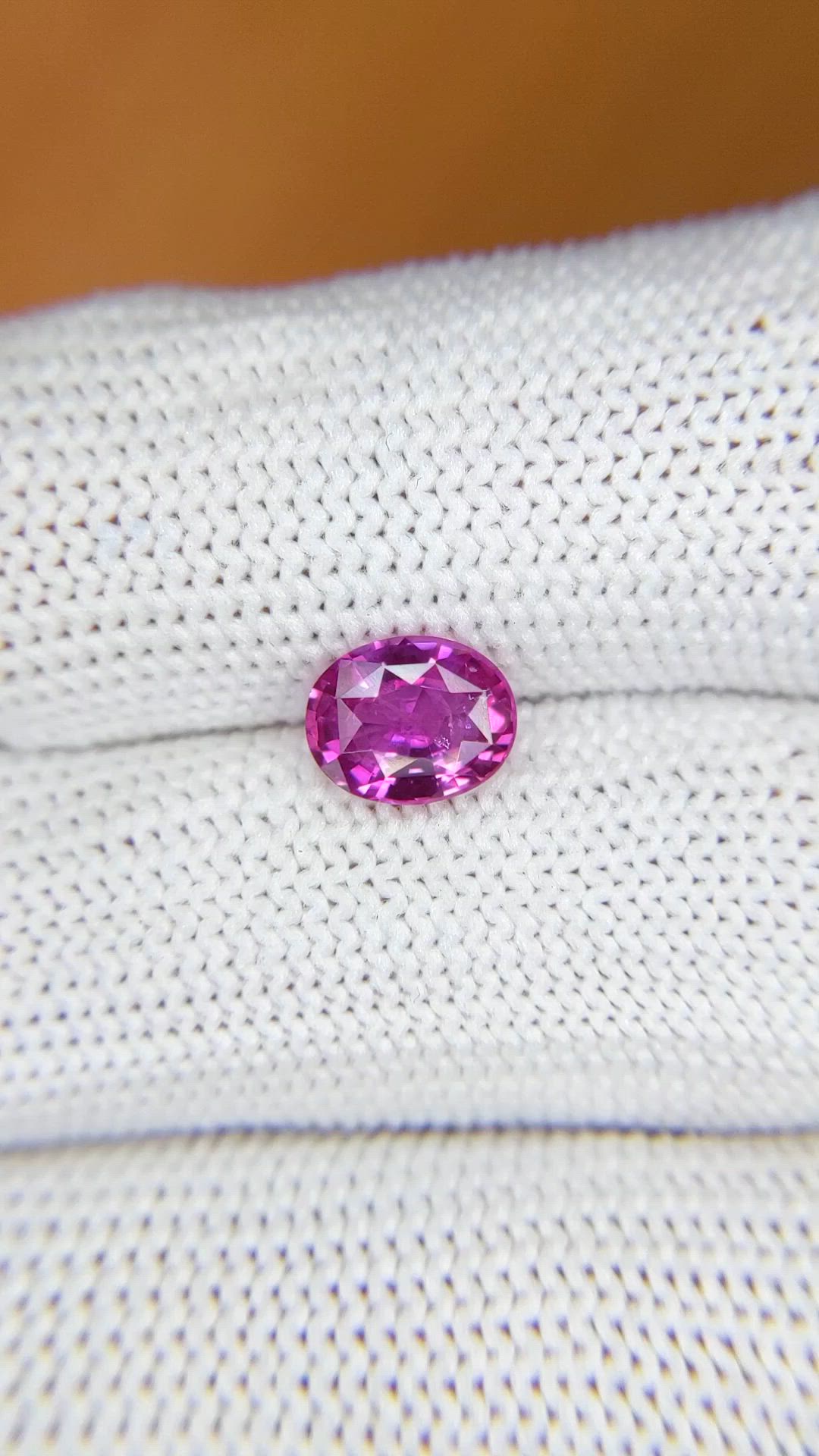 1.51 Ct. Pinkish Purple Sapphire from Ceylon (Sri Lanka) Size Video