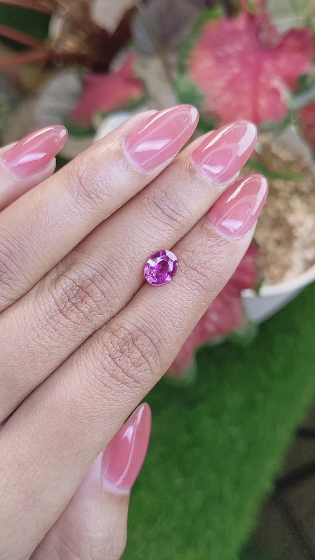 1.51 Ct. Pinkish Purple Sapphire from Ceylon (Sri Lanka) Size Video