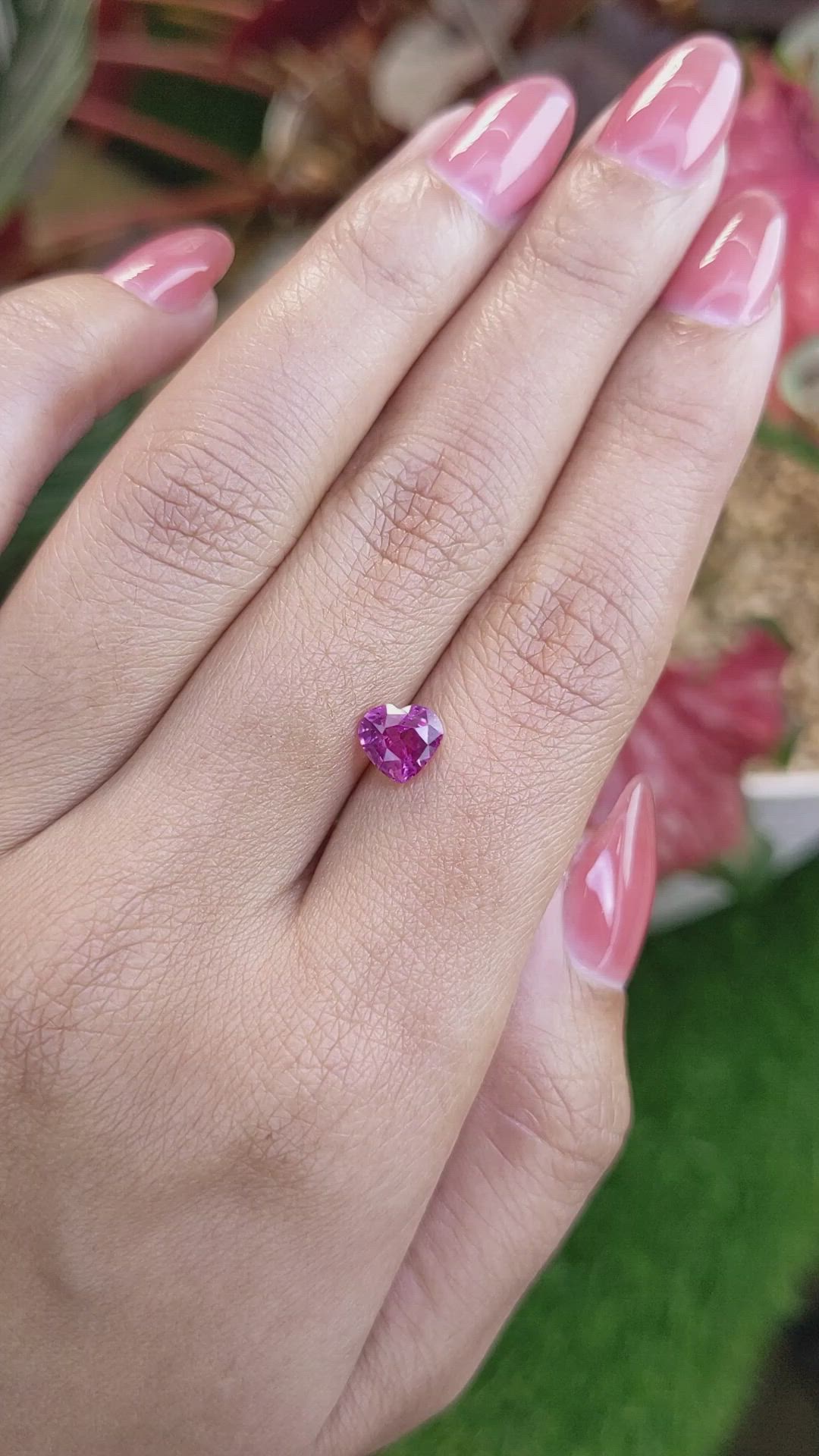 1.51 Ct. Purplish Pink Sapphire from Ceylon (Sri Lanka) Size Video