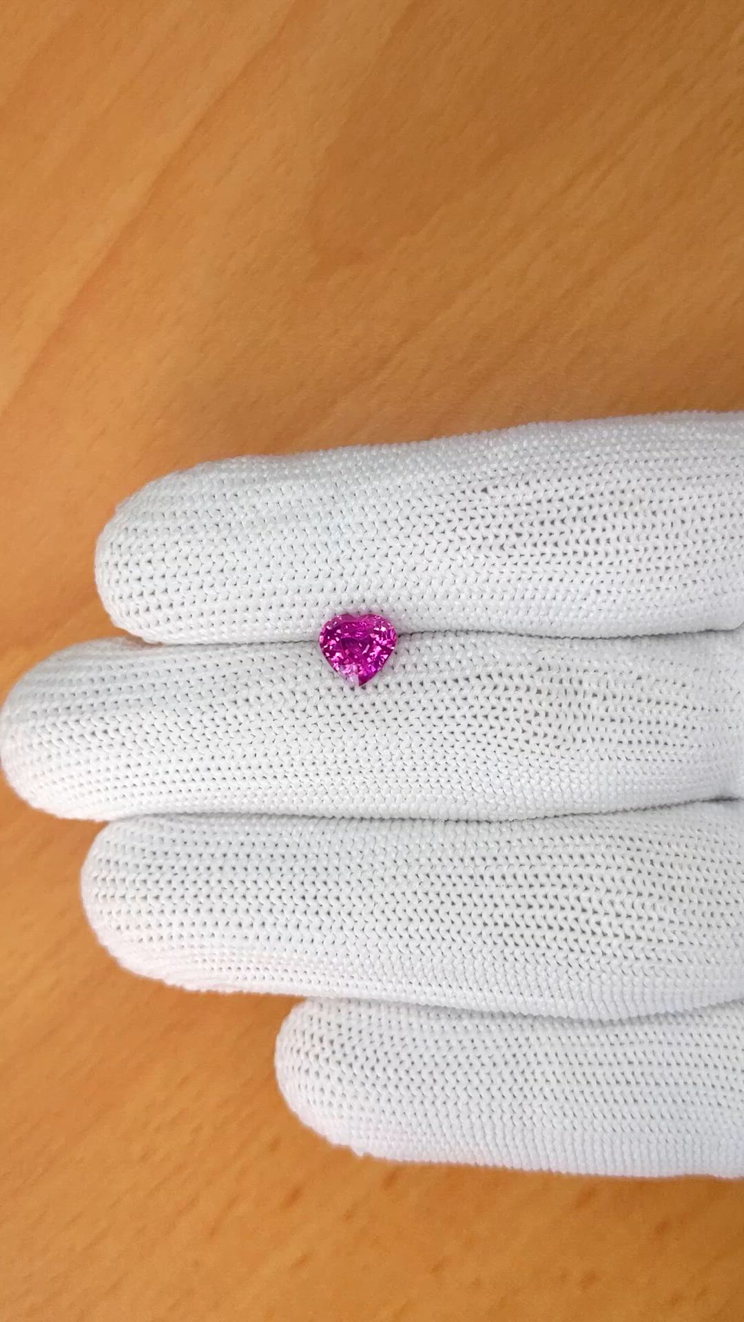 1.51 Ct. Purplish Pink Sapphire from Ceylon (Sri Lanka) Size Video