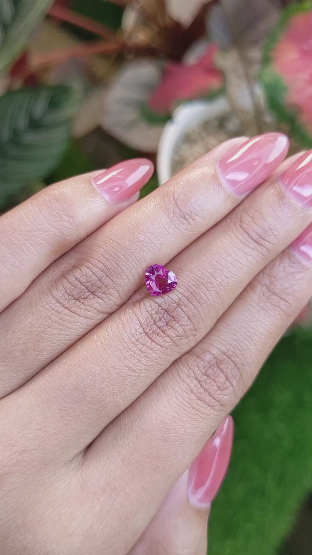 1.51 Ct. Purplish Pink Sapphire from Ceylon (Sri Lanka) Size Video